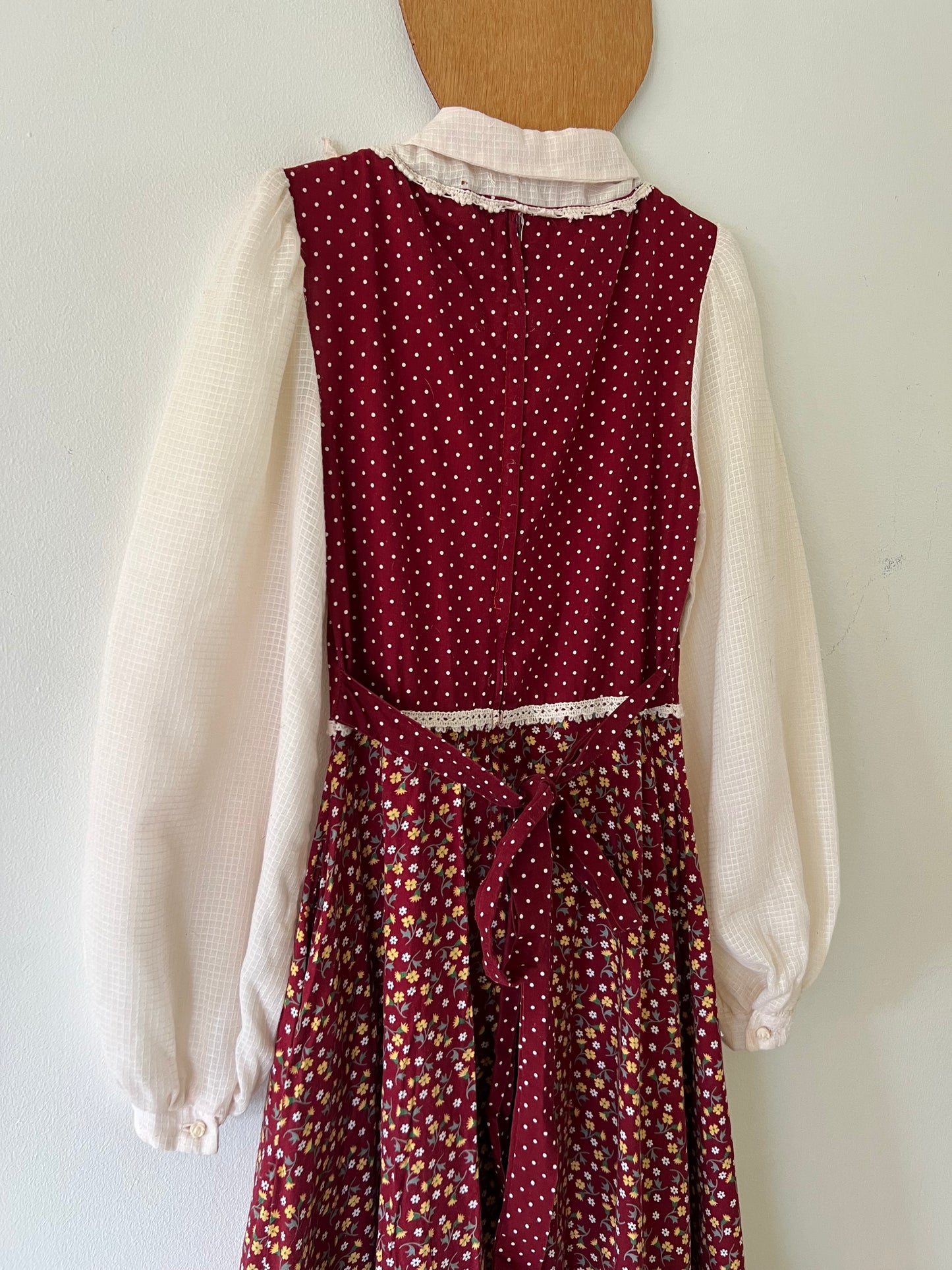 70s Rare GUNNE SAX prairie midi dress