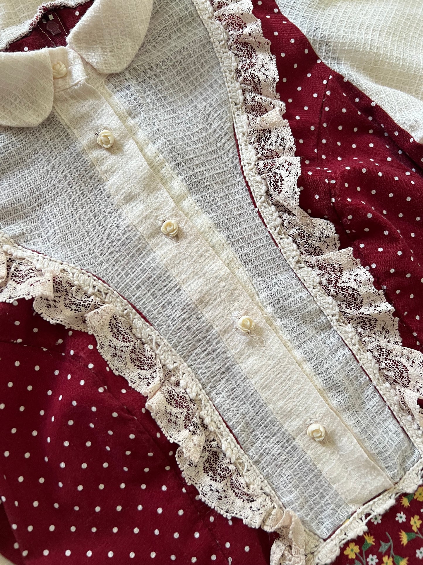 70s Rare GUNNE SAX prairie midi dress