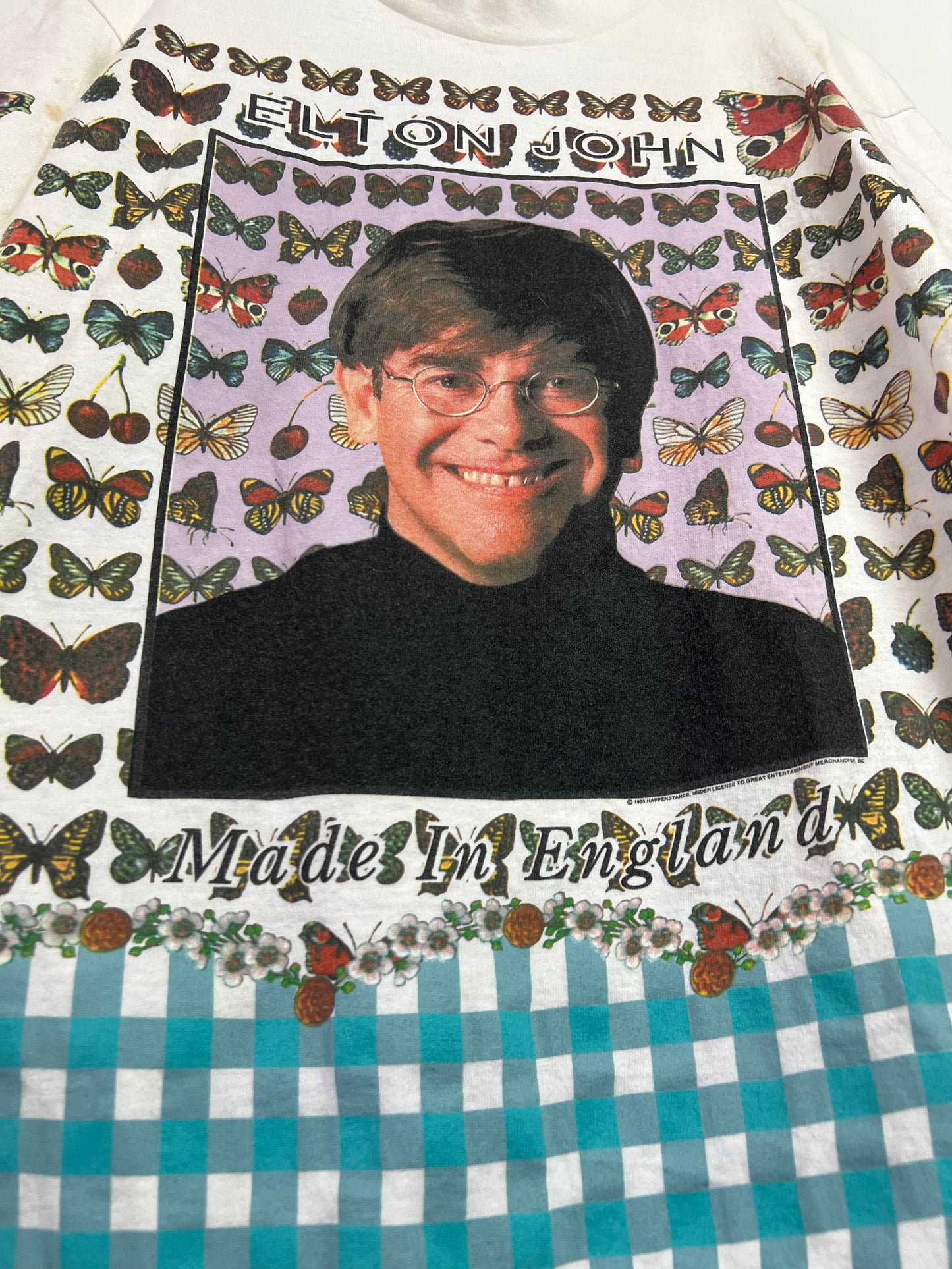 RARE 1995 ELTON JOHN BUTTERFLY TSHIRT