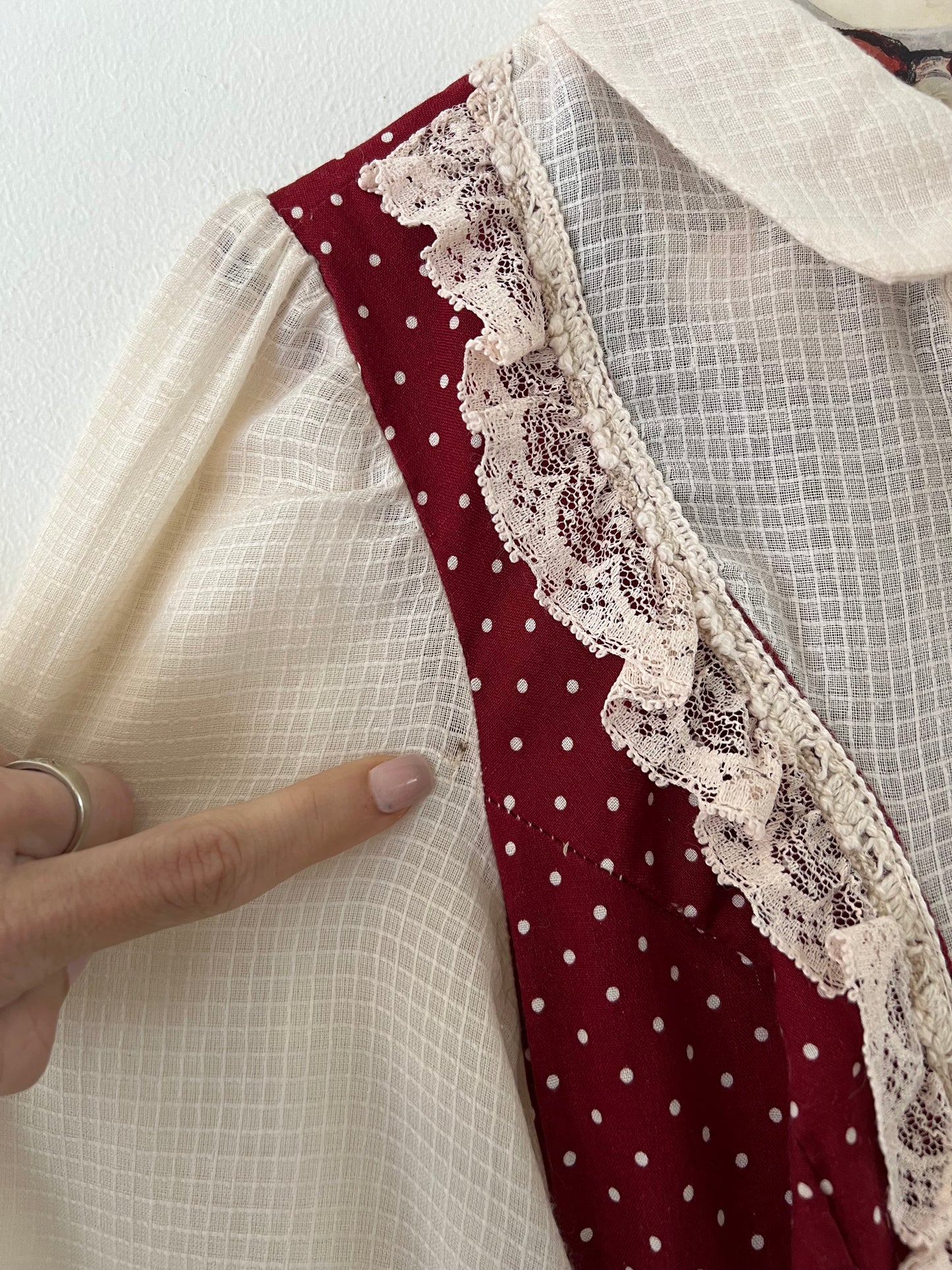 70s Rare GUNNE SAX prairie midi dress