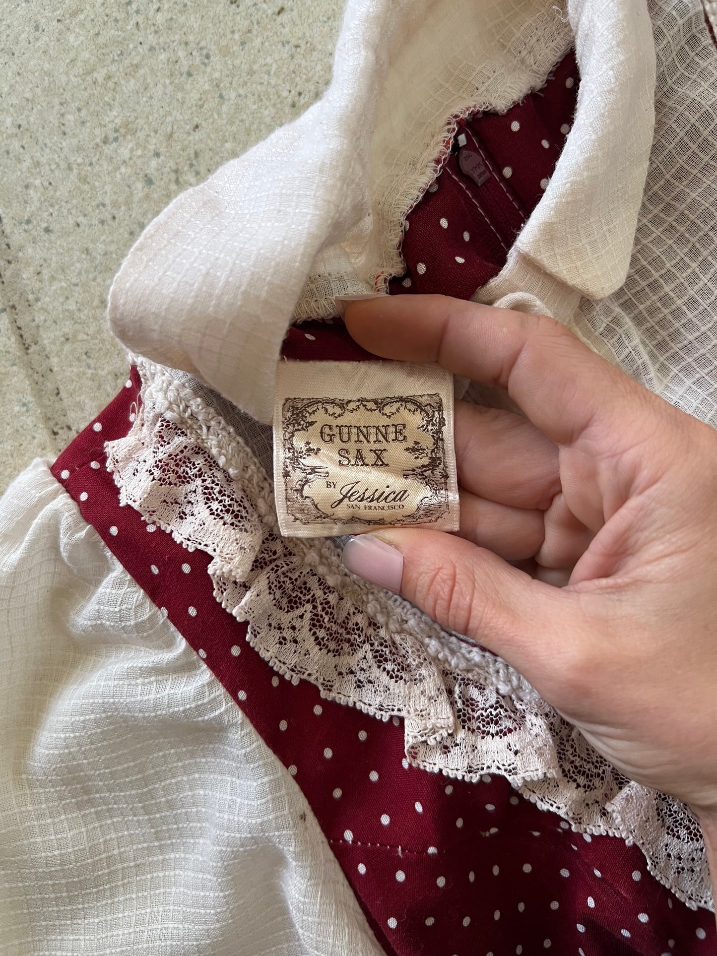 70s Rare GUNNE SAX prairie midi dress
