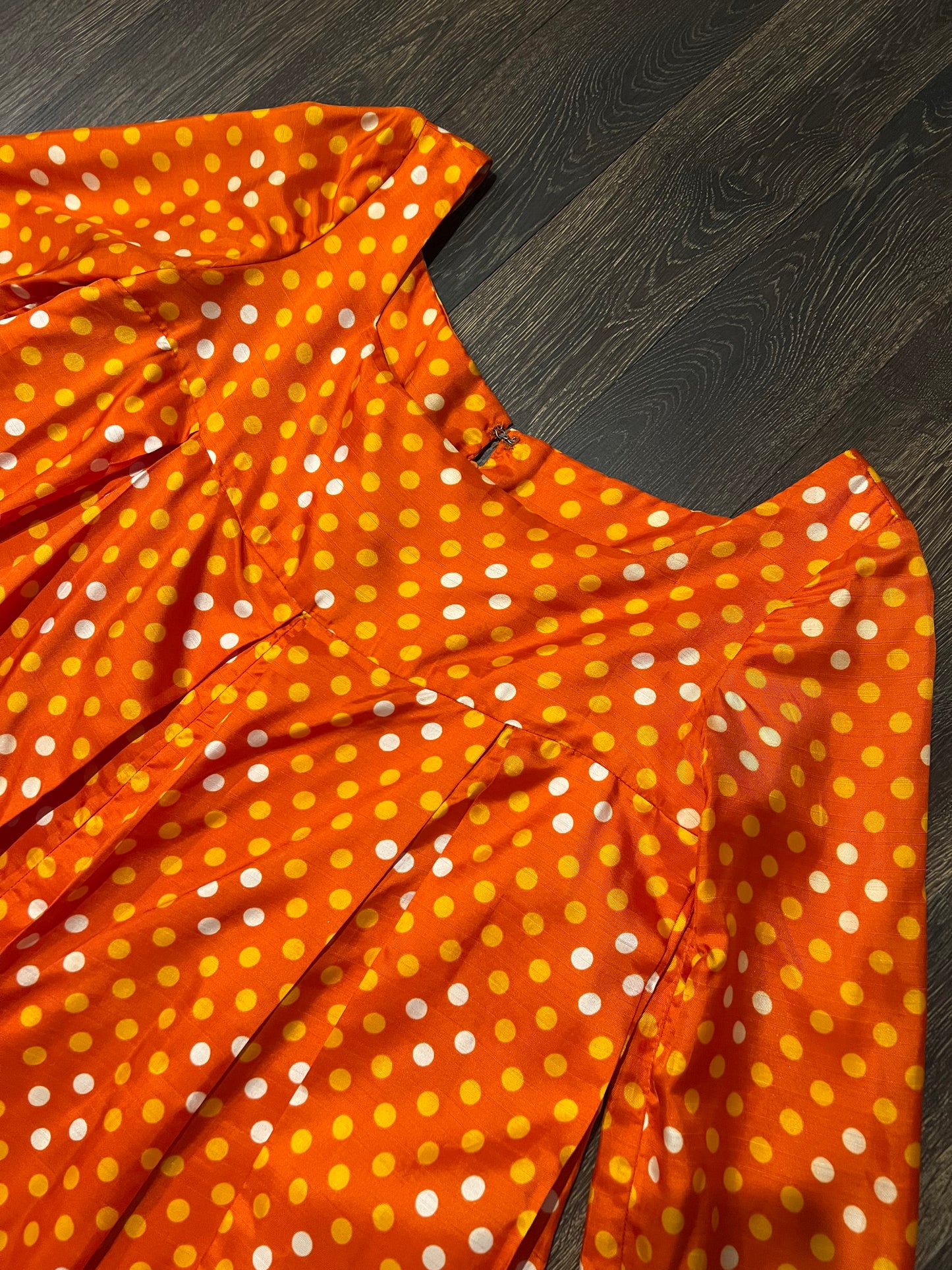60s handmade polkadot clowncore babydoll dress