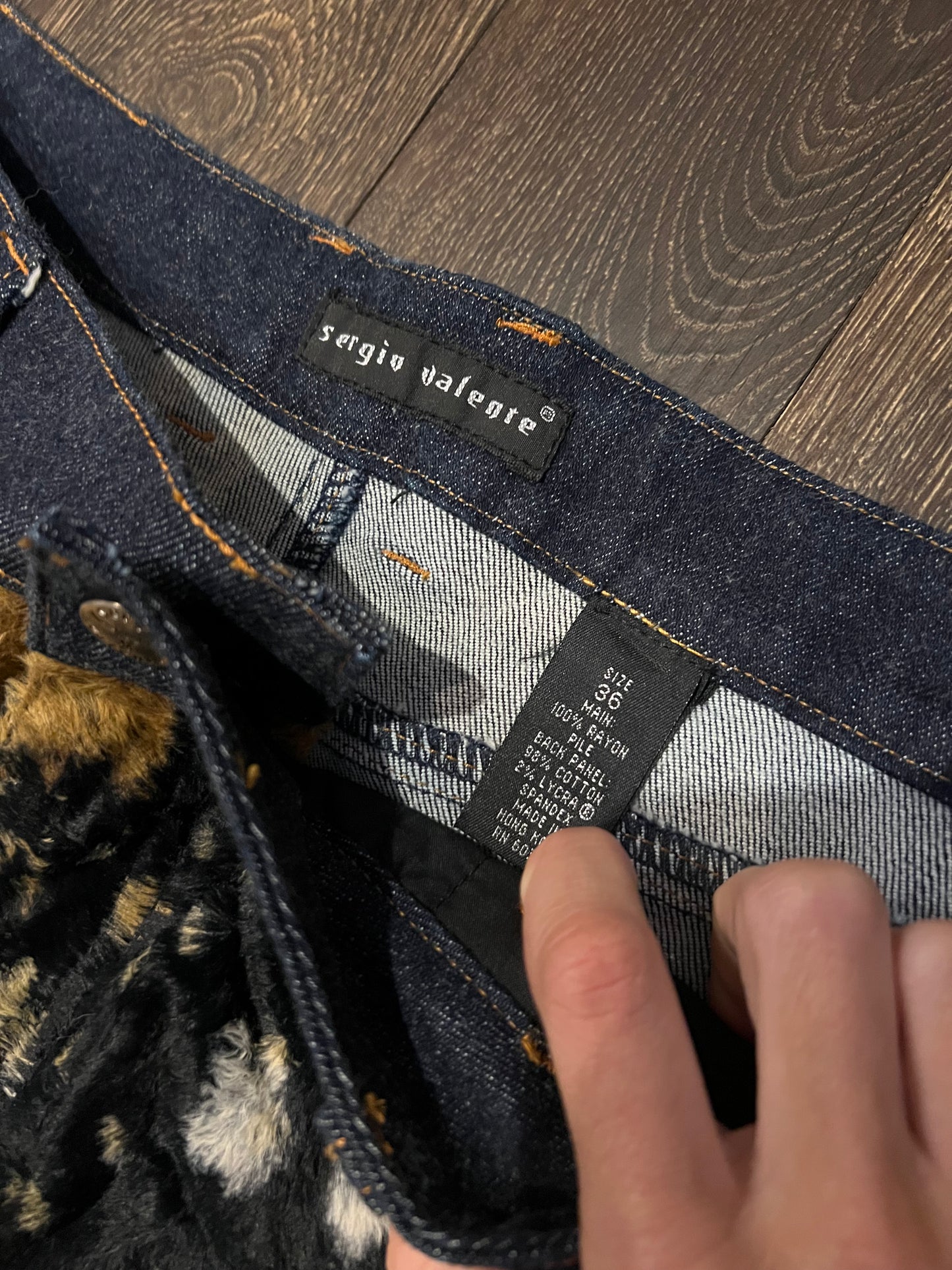 Y2K SERGIO VALENTE faux cow hide jeans