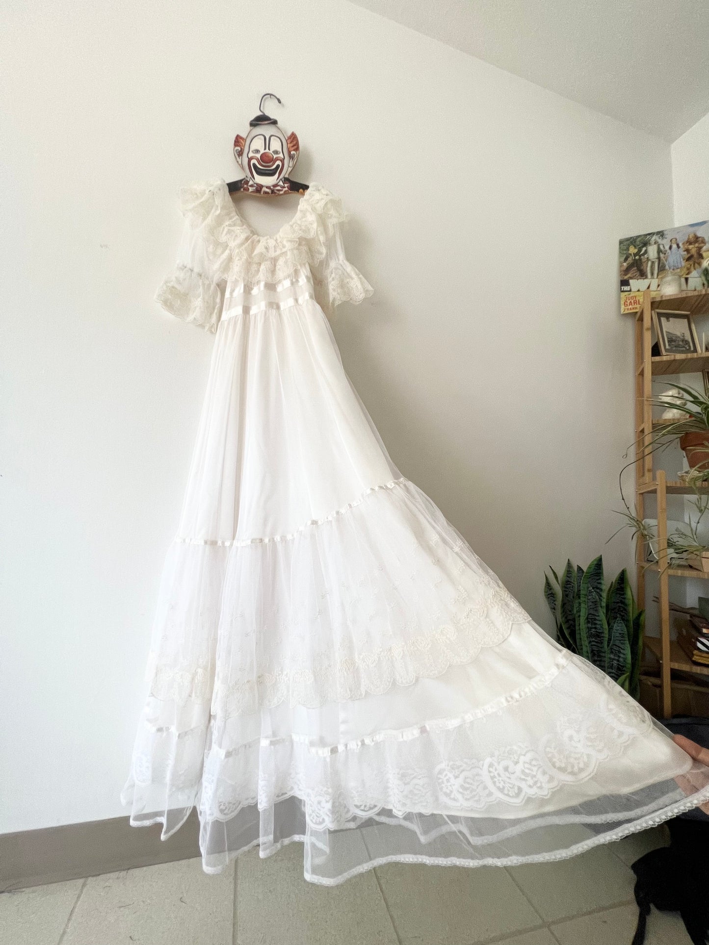 1970s GUNNE SAX ROMANTIC RENAISSANCE BRIDAL MAXI DRESS