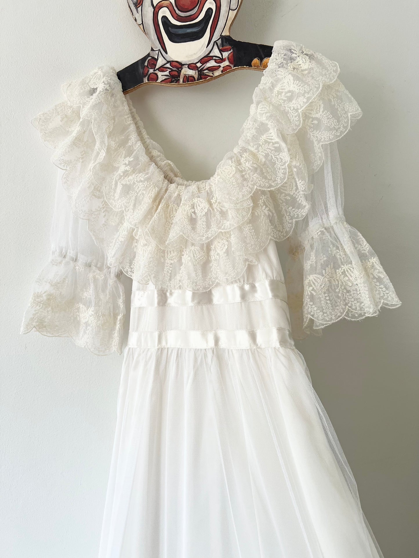 1970s GUNNE SAX ROMANTIC RENAISSANCE BRIDAL MAXI DRESS