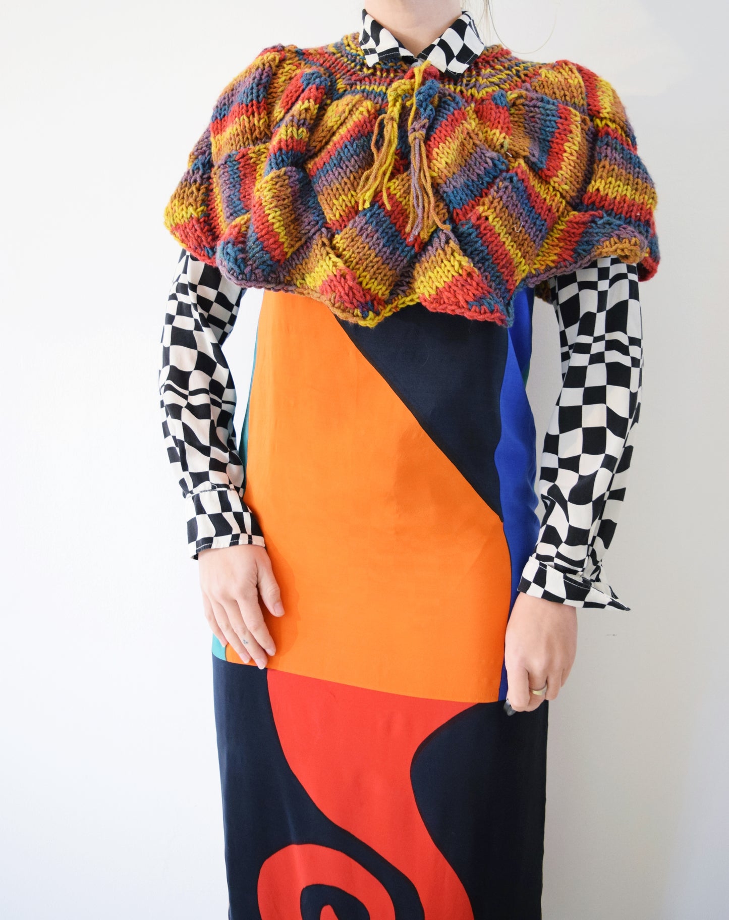 70s KNITTED COLLAR