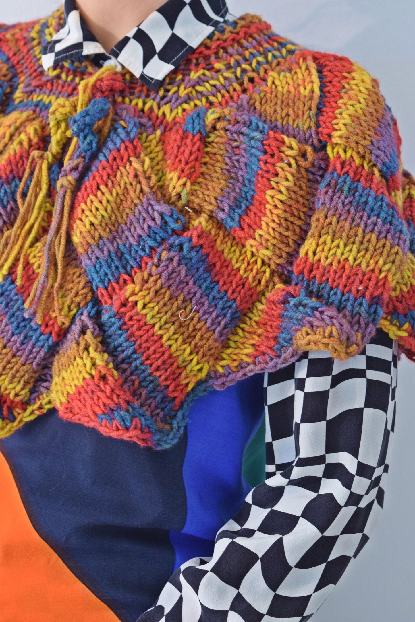 70s KNITTED COLLAR