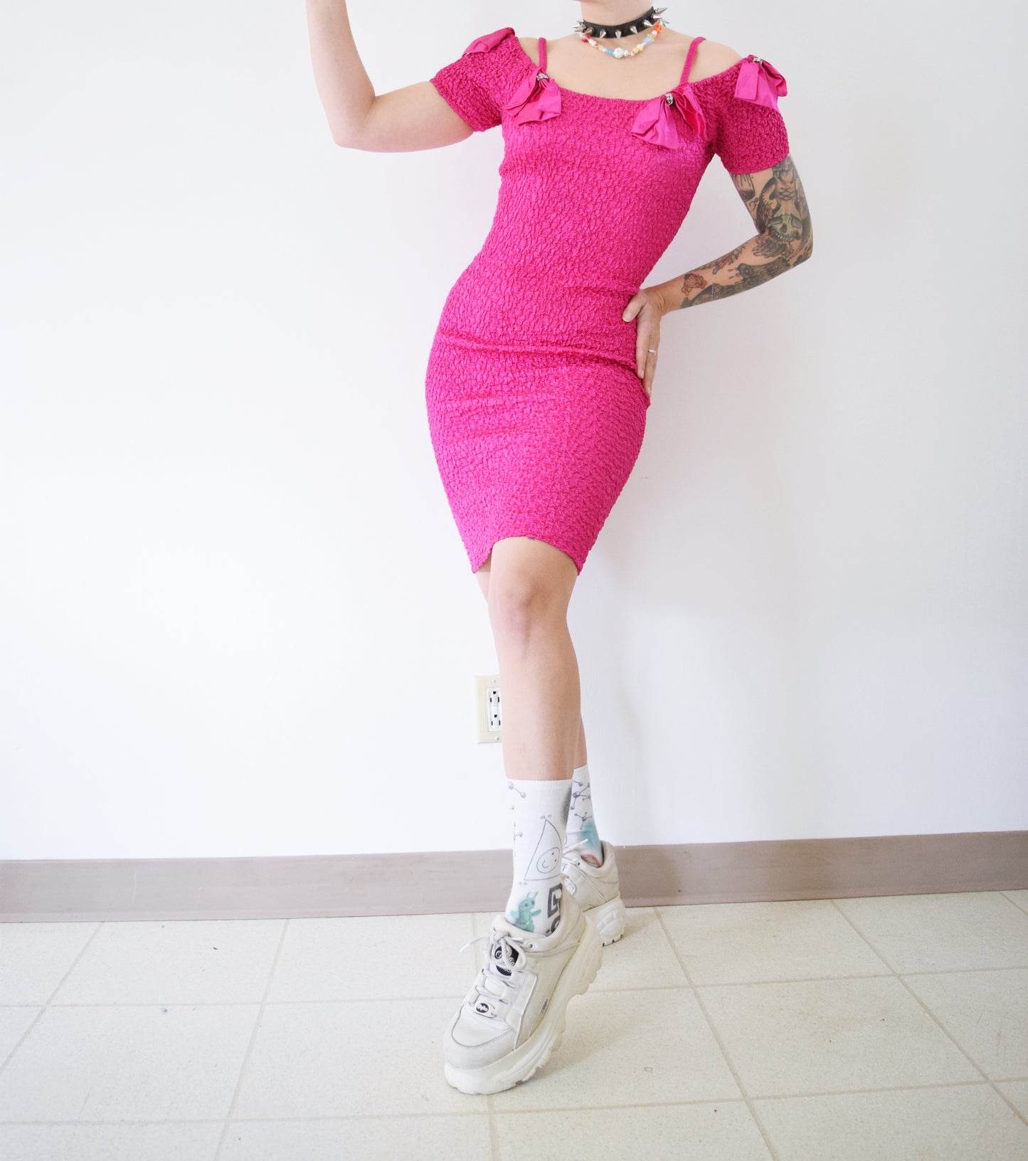 80s BARBIE BODYCON MIDI - XS-M