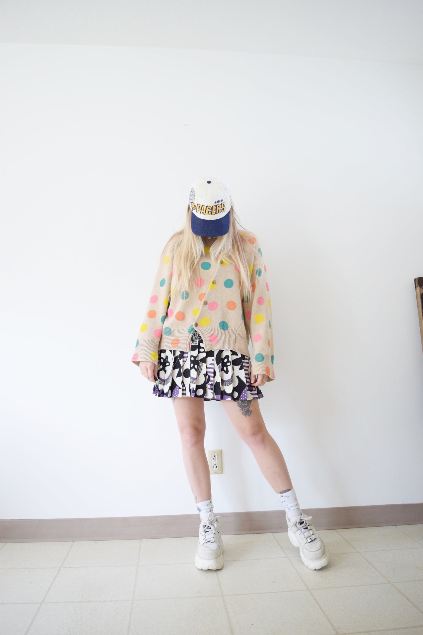 Y2K POLKADOT CARDIGAN - ML