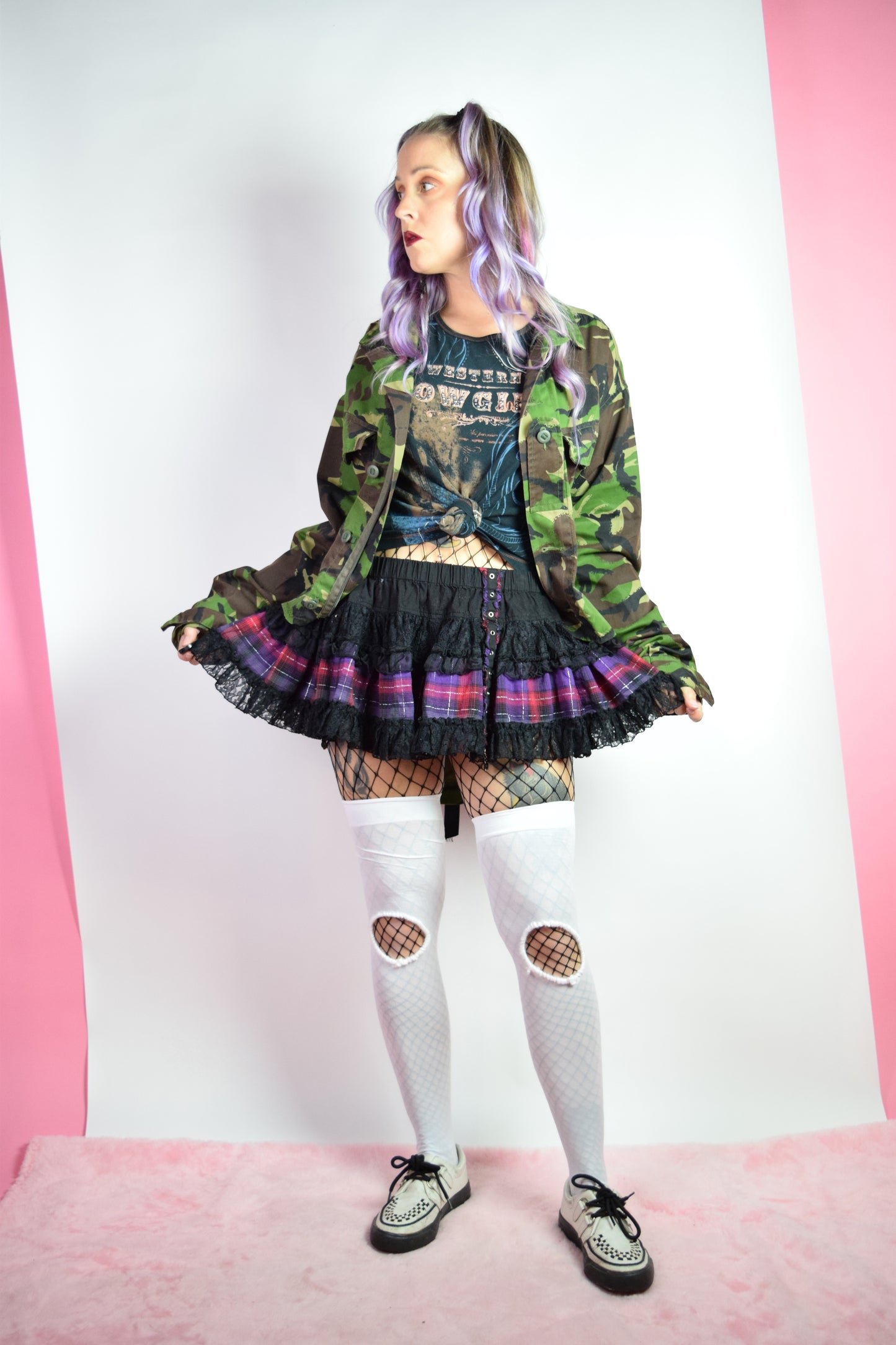 Y2K TRIPP MINI SKIRT - LARGE