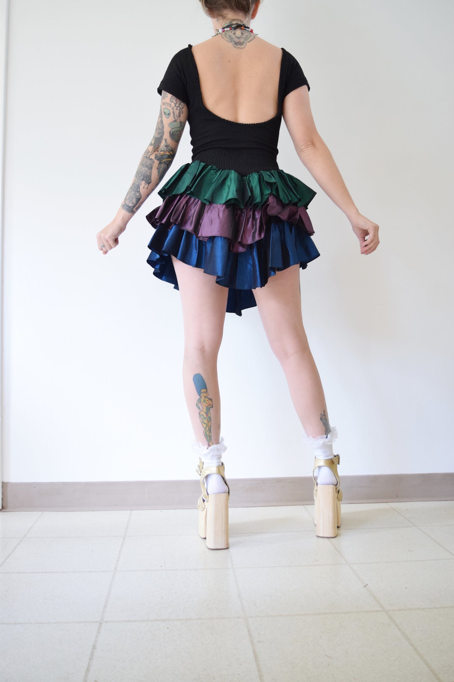 80s BODYCON PARTY DRESS - SMALL