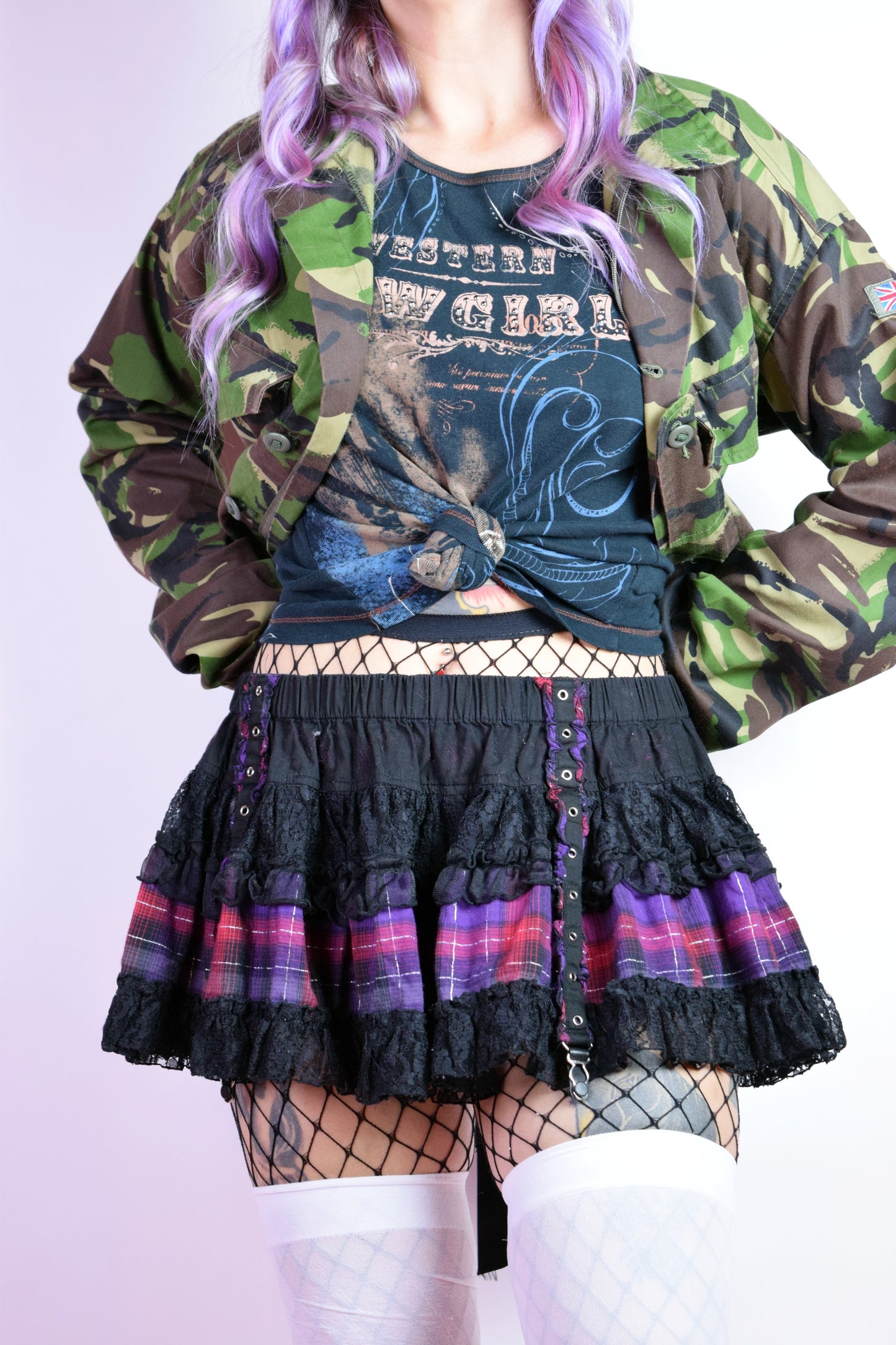 Y2K TRIPP MINI SKIRT - LARGE