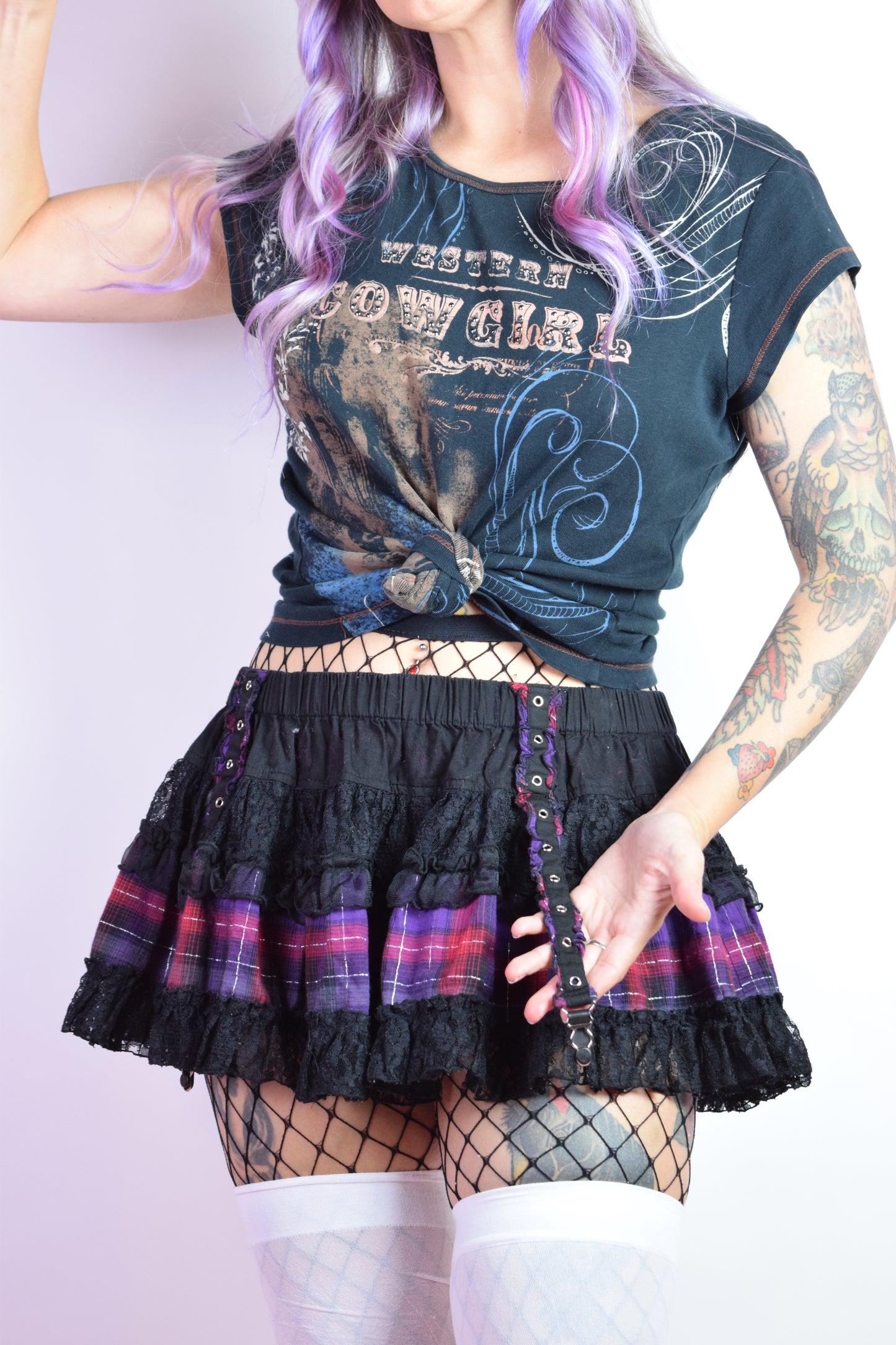 Y2K TRIPP MINI SKIRT - LARGE