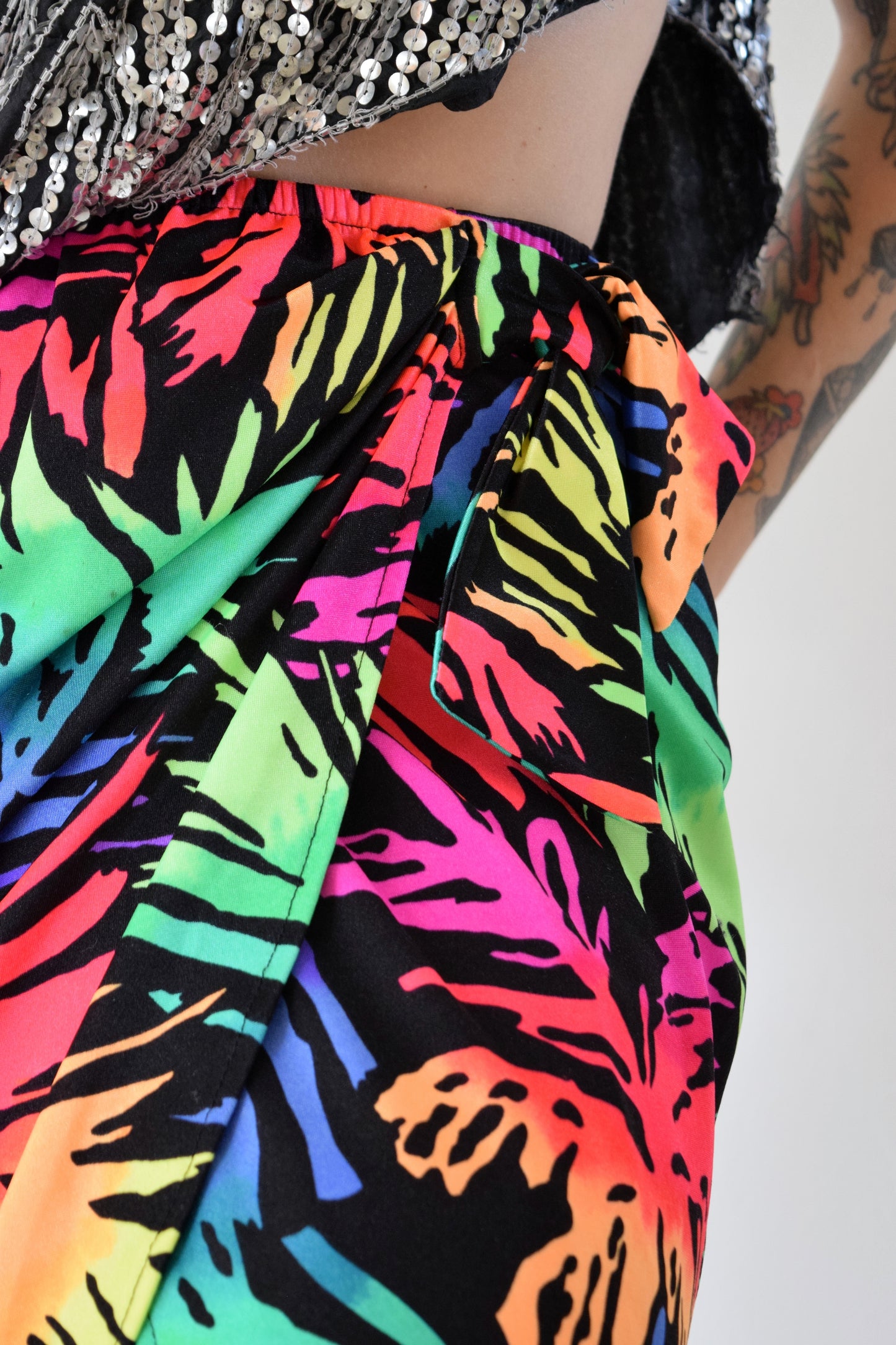 80s RAINBOW WRAP MIDI - SMALL