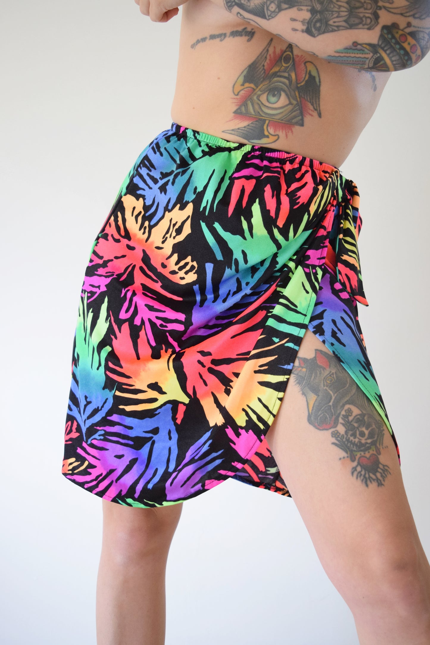 80s RAINBOW WRAP MIDI - SMALL