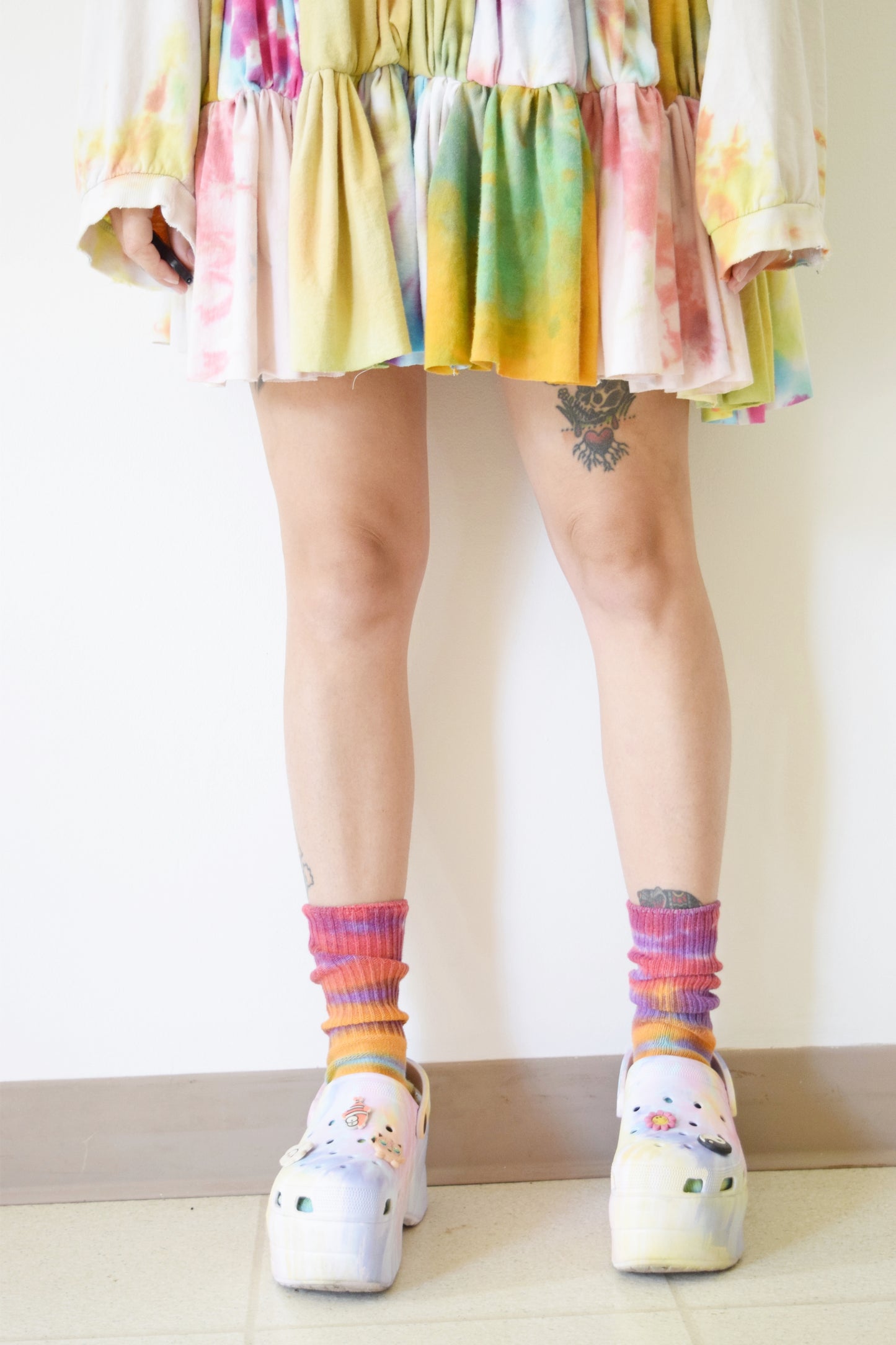 HANDMADE TIE DYE TSHIRT DRESS - M/L