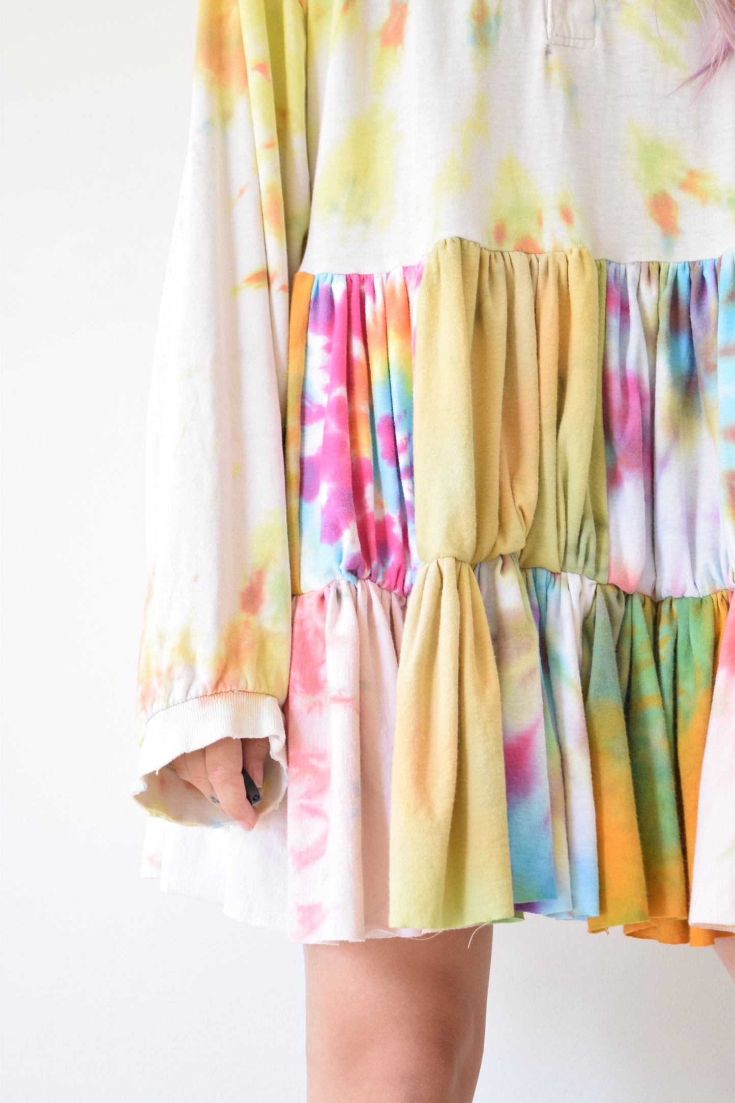 HANDMADE TIE DYE TSHIRT DRESS - M/L