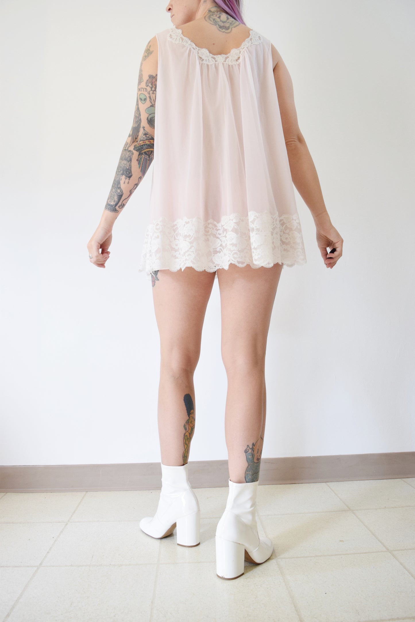 60s BABY PINK TEDDY - MEDIUM