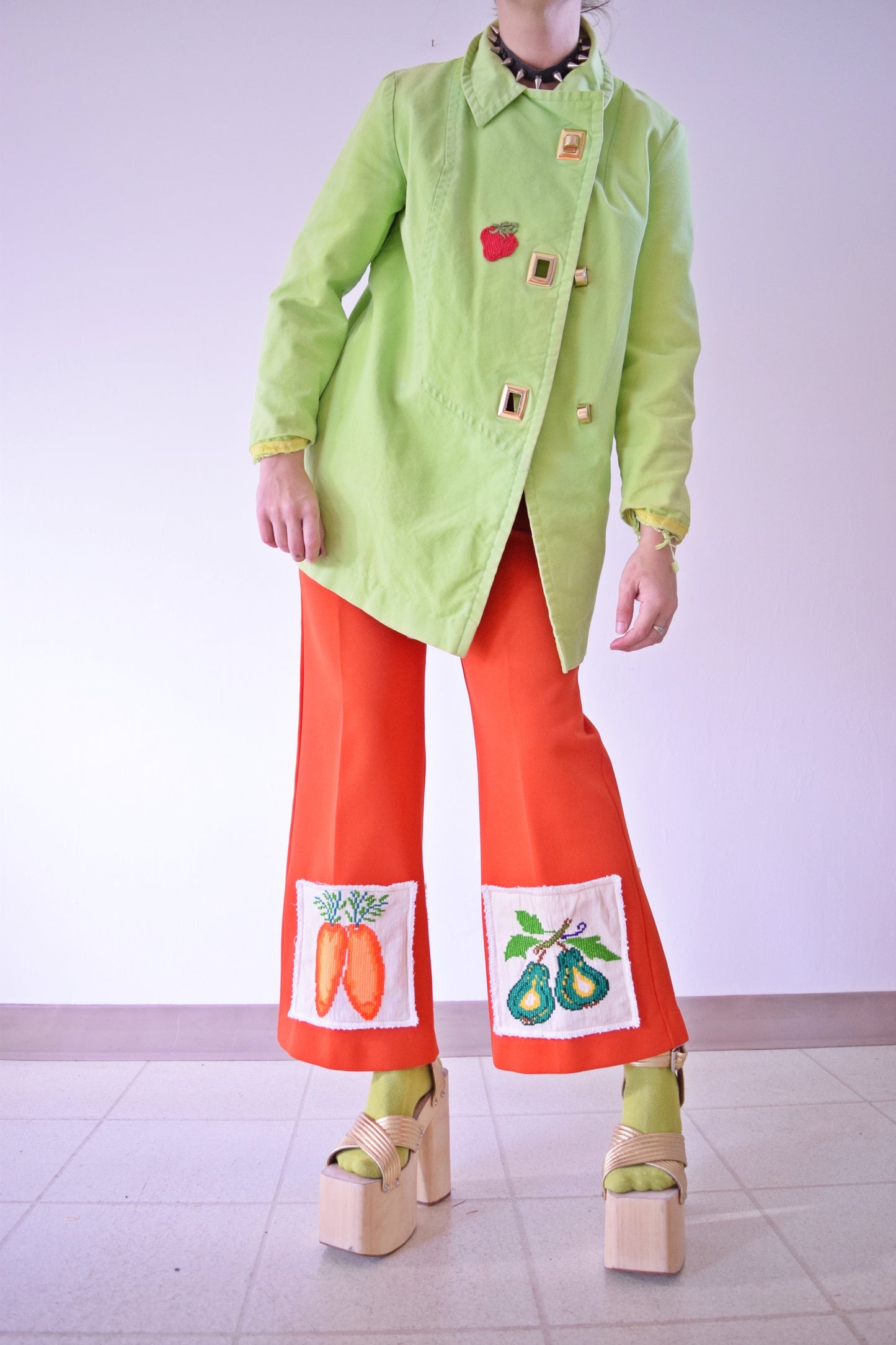 60s LIME GREEN CHORE COAT π - XS/S
