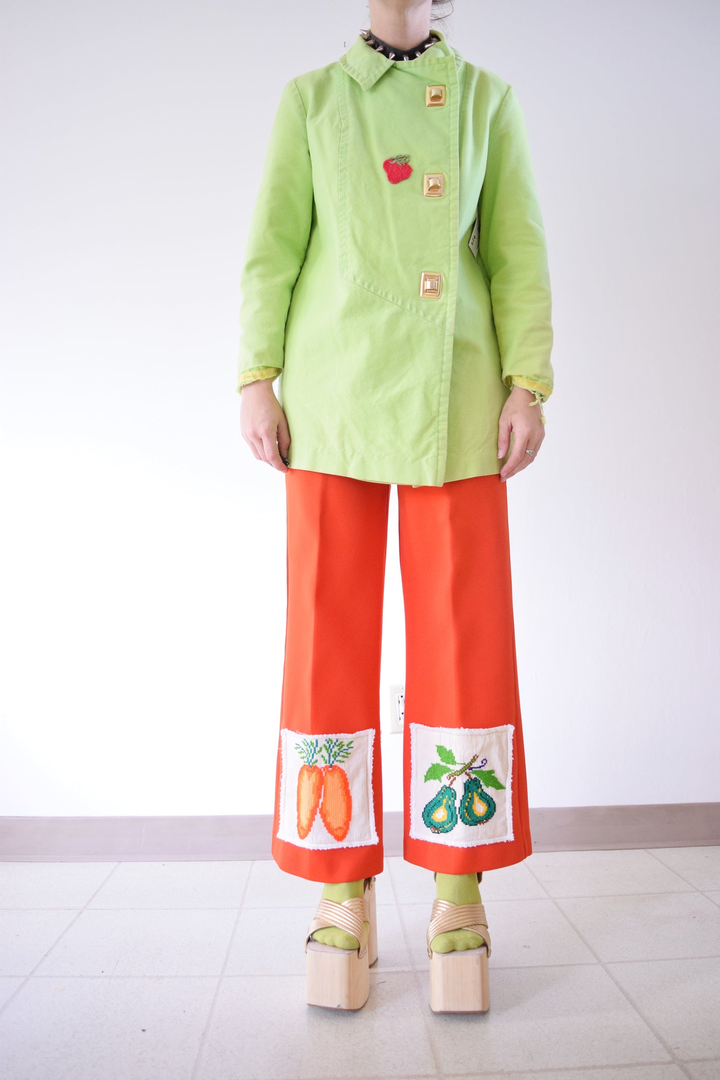 60s LIME GREEN CHORE COAT π - XS/S