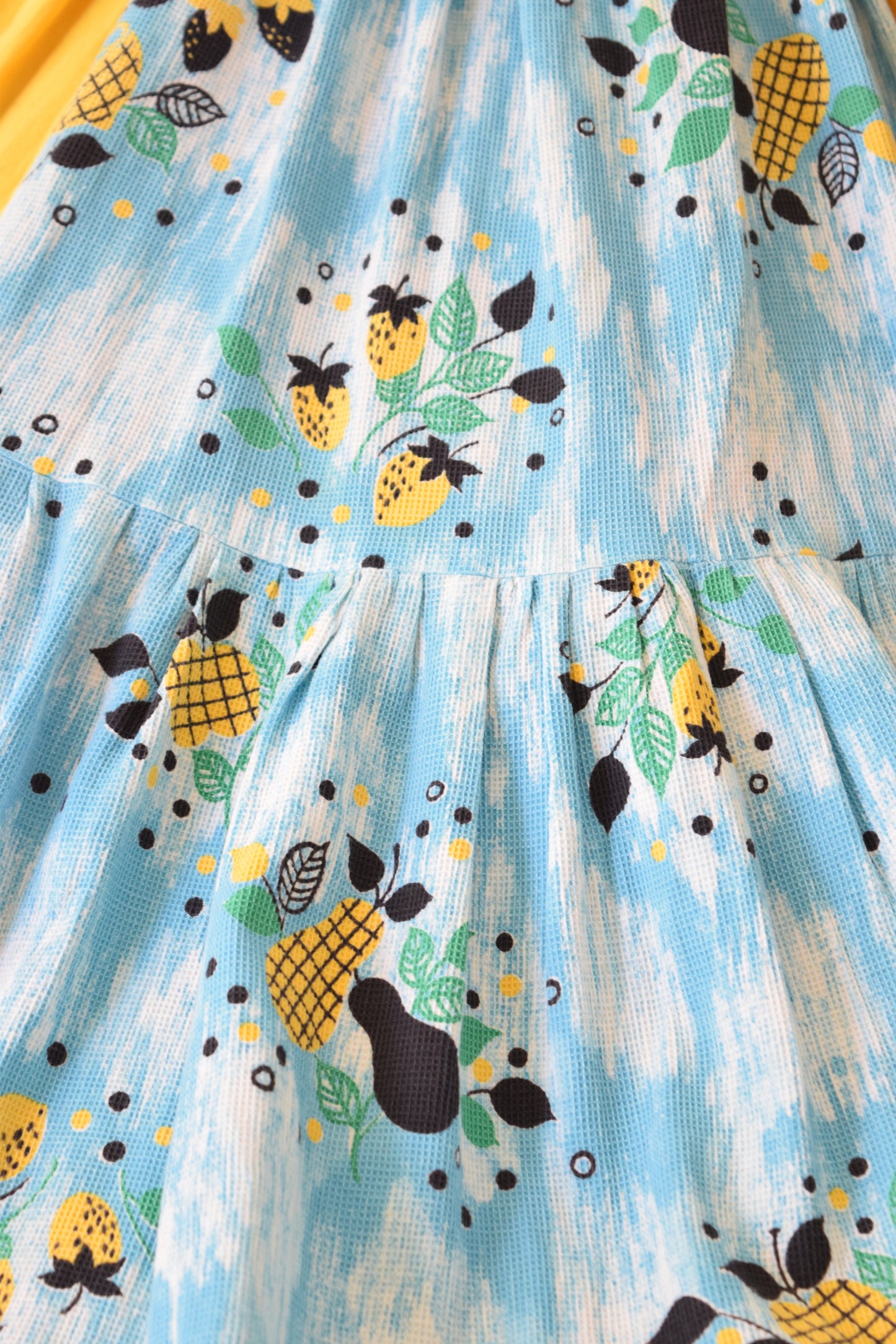 60s FRUIT PRINT COTTAGE PRAIRIE MAXI - MEDIUM