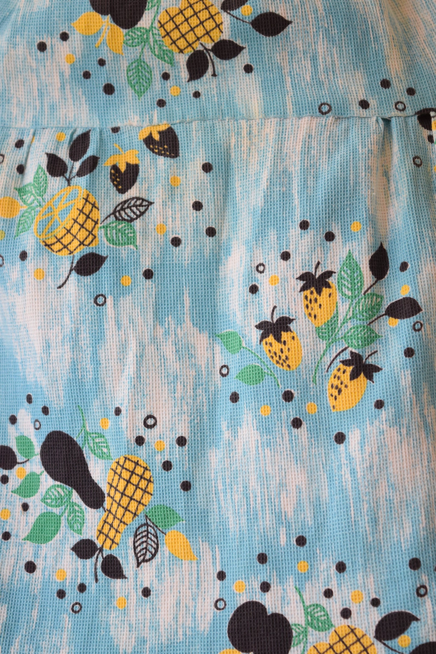 60s FRUIT PRINT COTTAGE PRAIRIE MAXI - MEDIUM