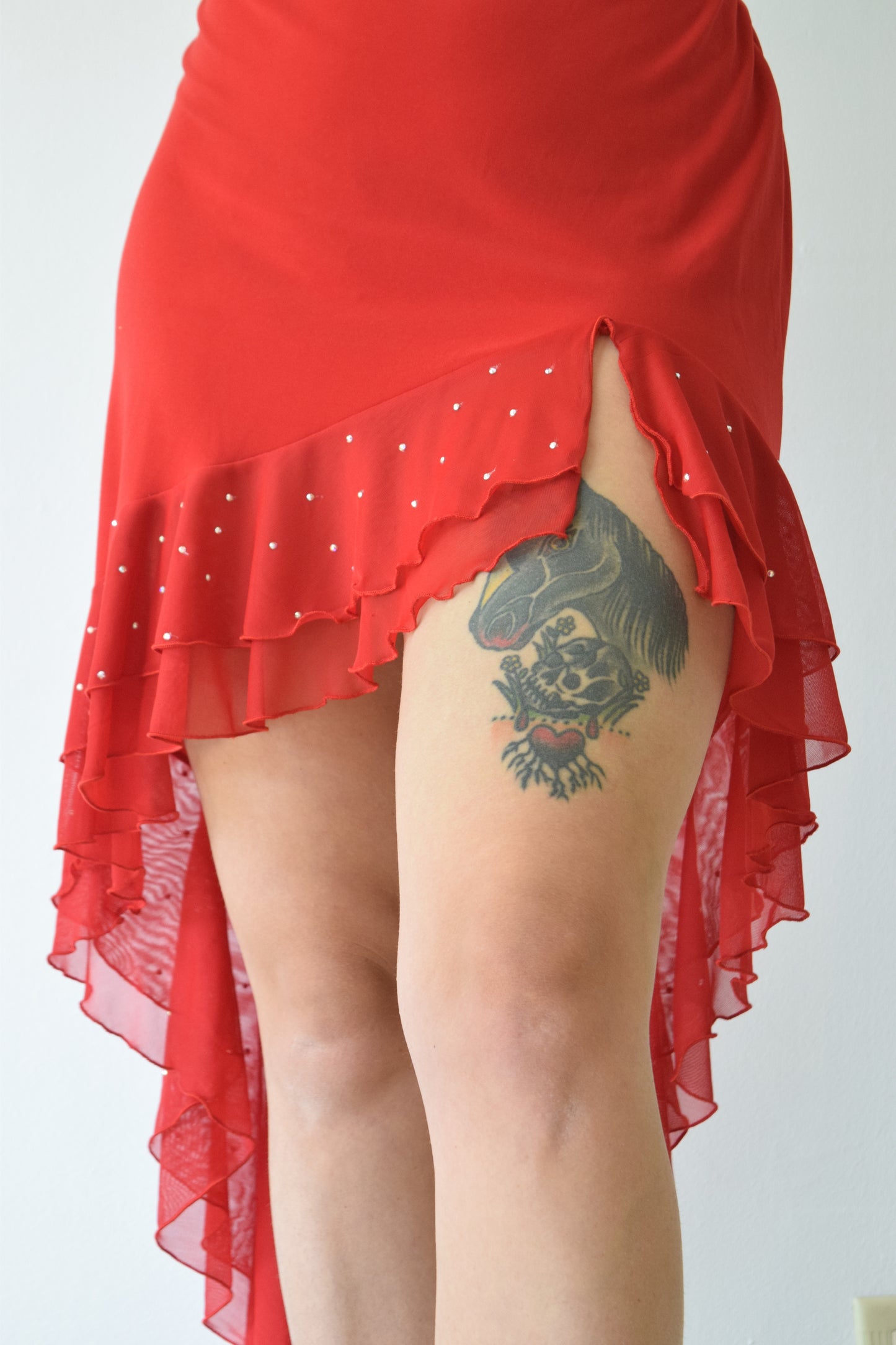 Y2K RHINESTONE SALSA MIDI - xs-m