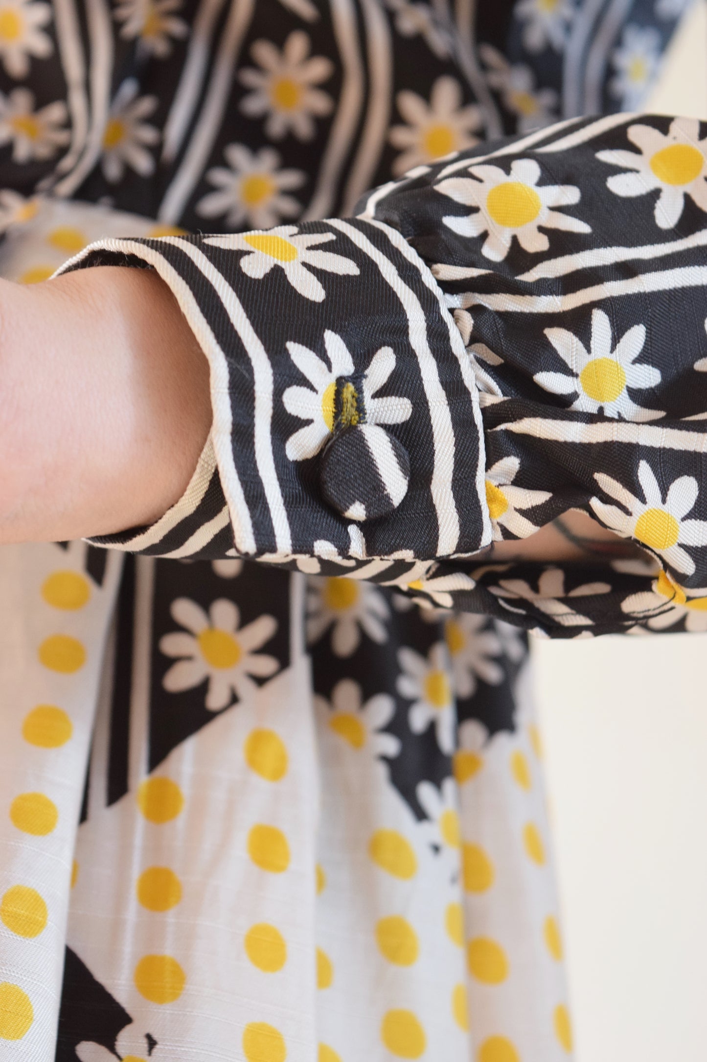 1950S PLEATED DAISY MIDI - XS