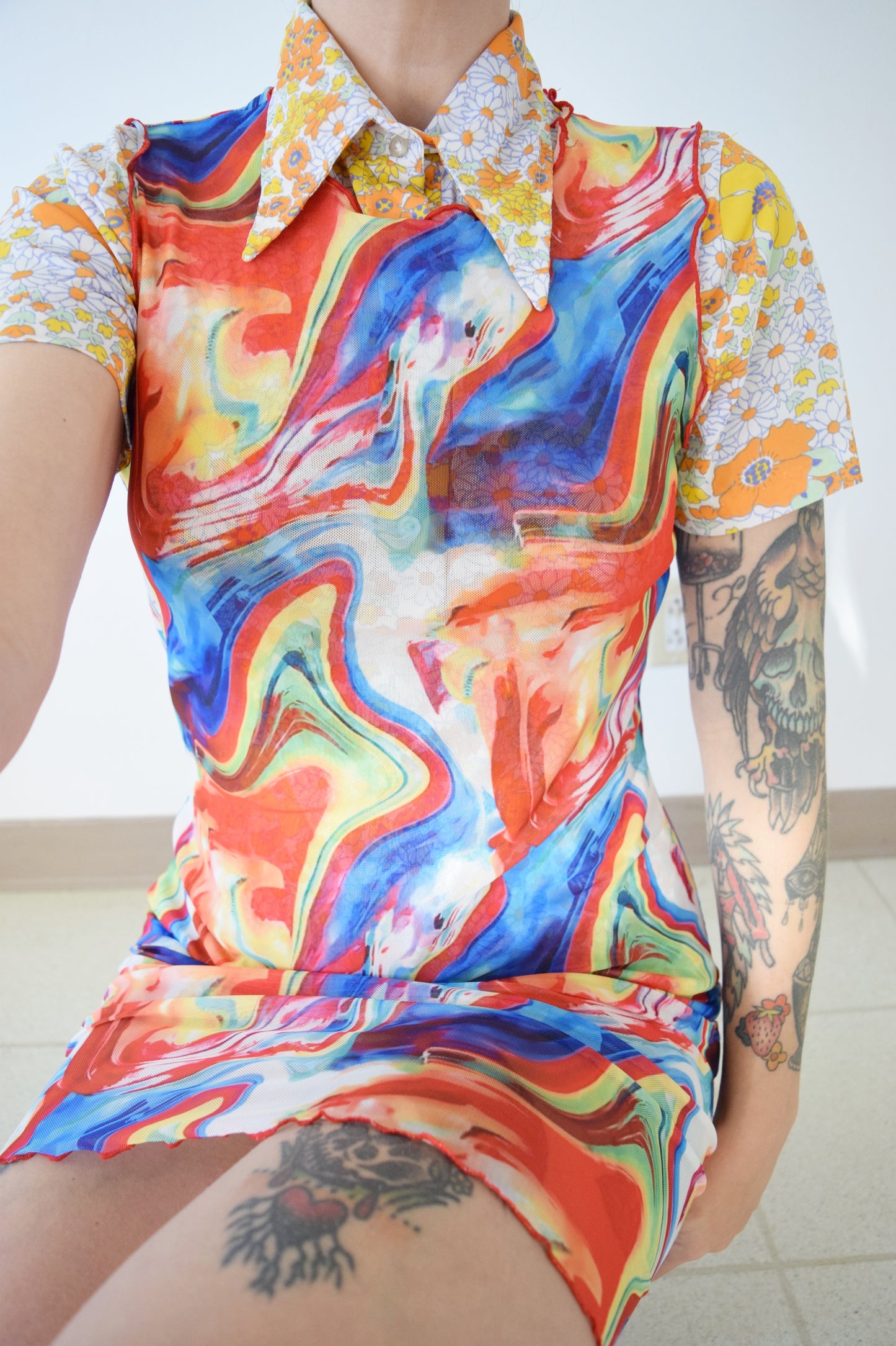 Y2K CYBER MESH MIDI - M/L