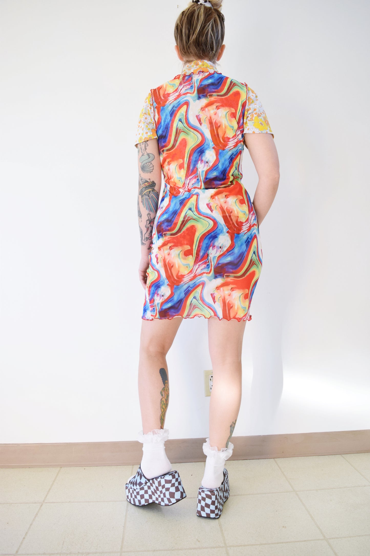 Y2K CYBER MESH MIDI - M/L