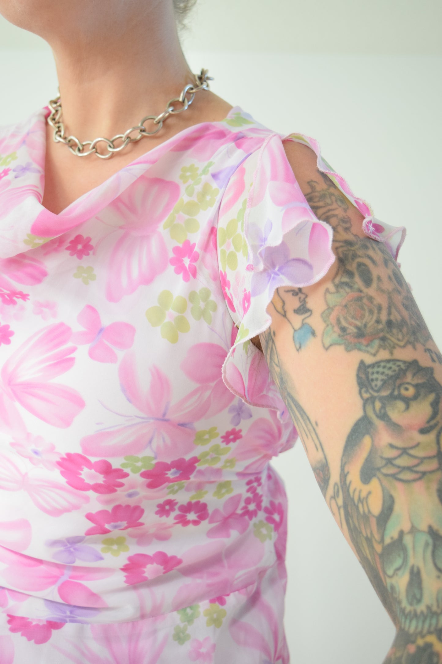 Y2K BUTTERFLY MAXI DRESS - S/M