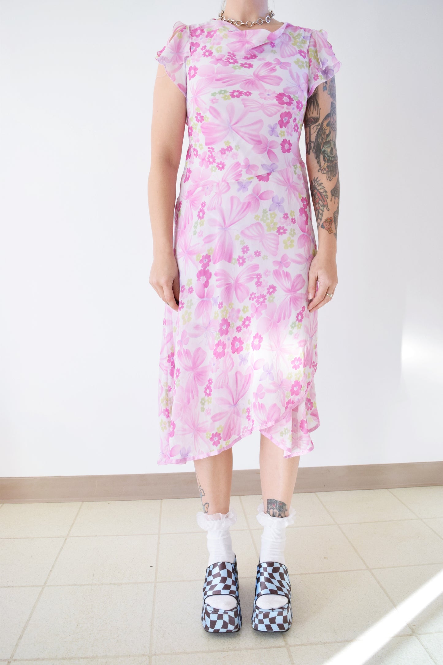 Y2K BUTTERFLY MAXI DRESS - S/M