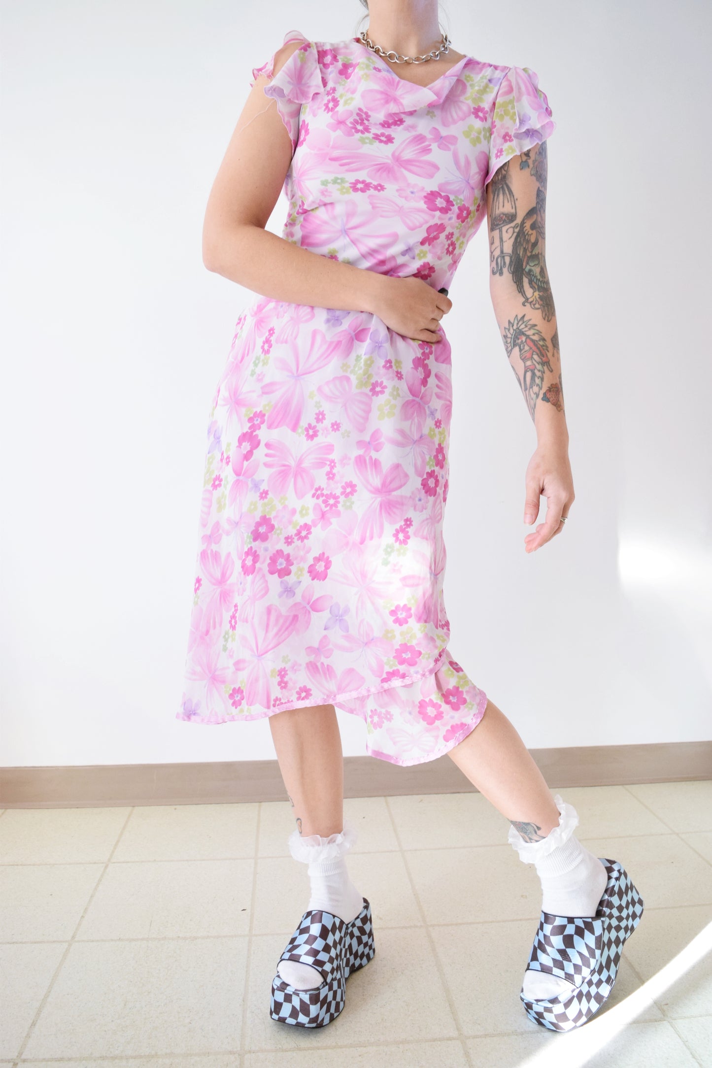 Y2K BUTTERFLY MAXI DRESS - S/M