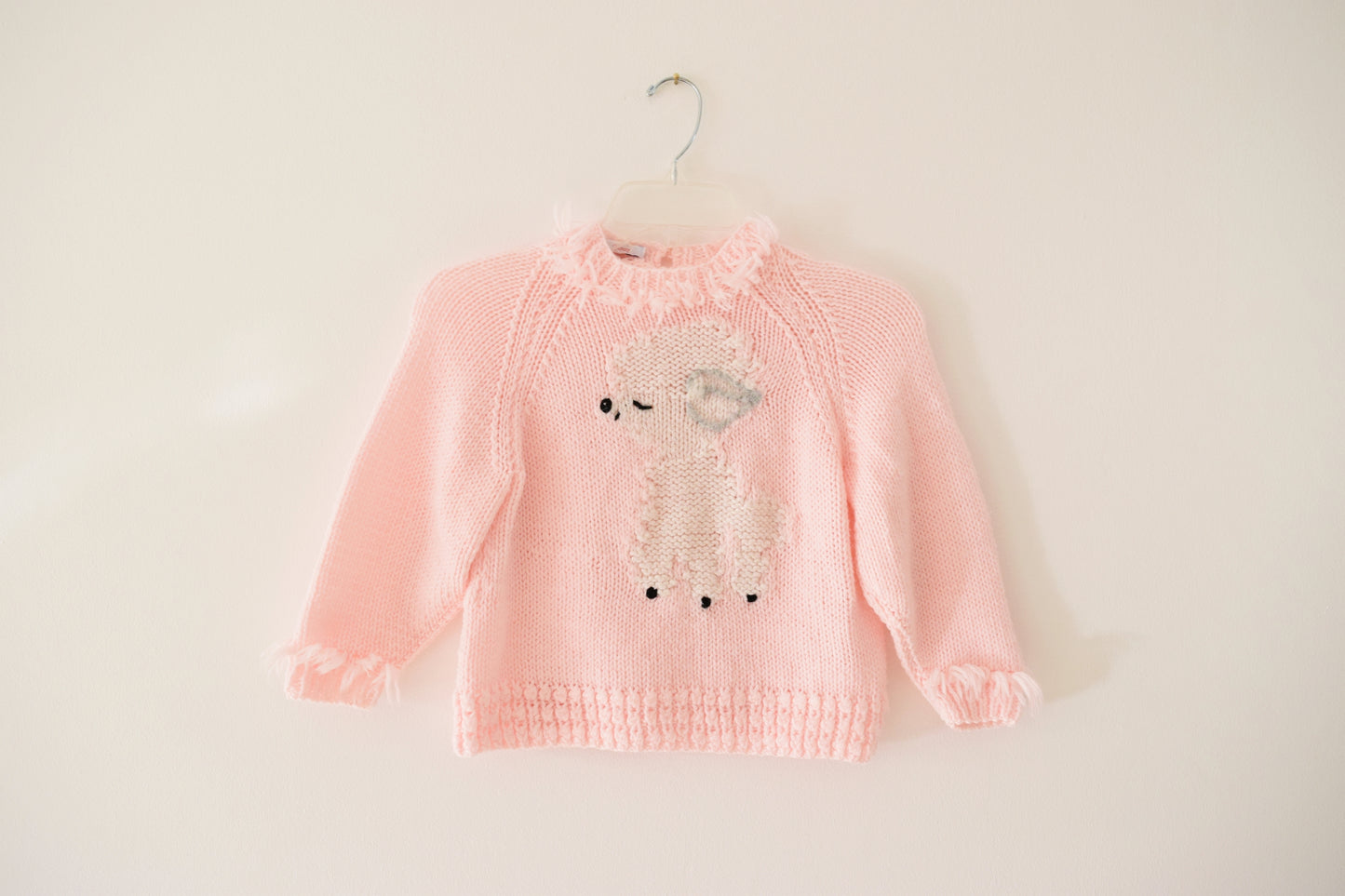 70s HANDMADE LAMB SWEATER - XS