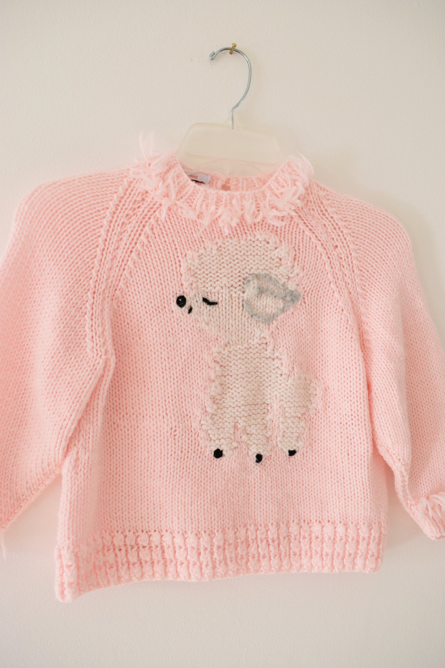 70s HANDMADE LAMB SWEATER - XS