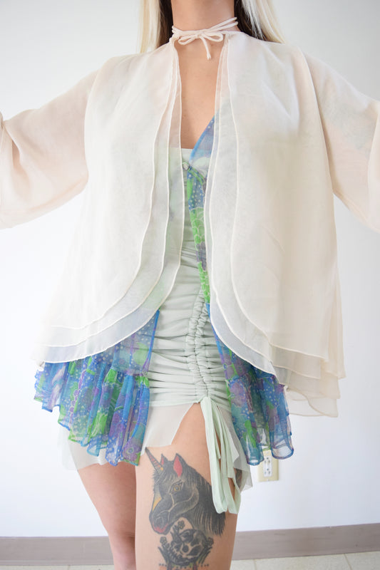 ETEREAL 60s LAYERED SHAWL CARDIGAN - MEDIUM