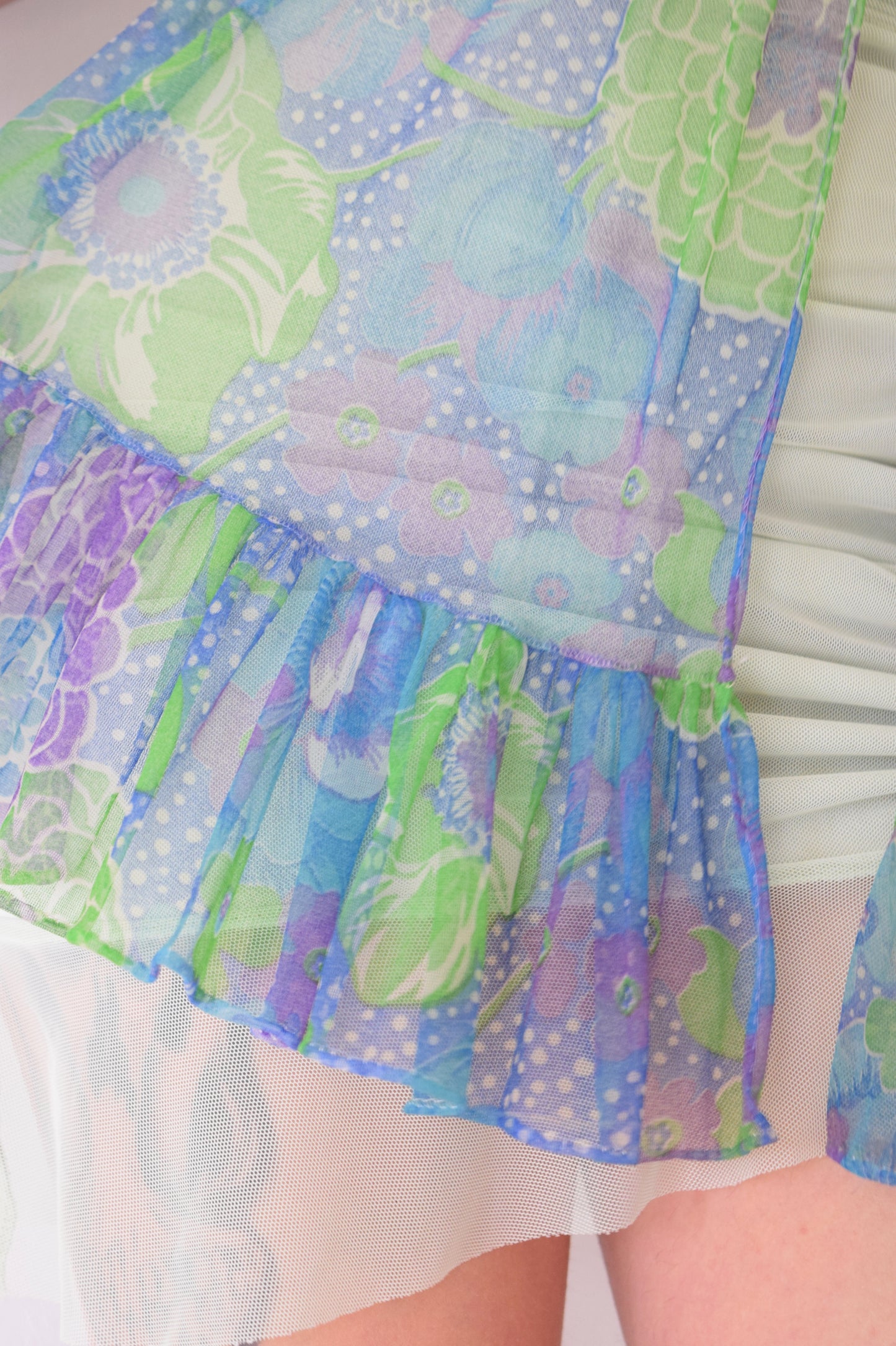 60s NEON FLORAL TEDDY - MEDIUM