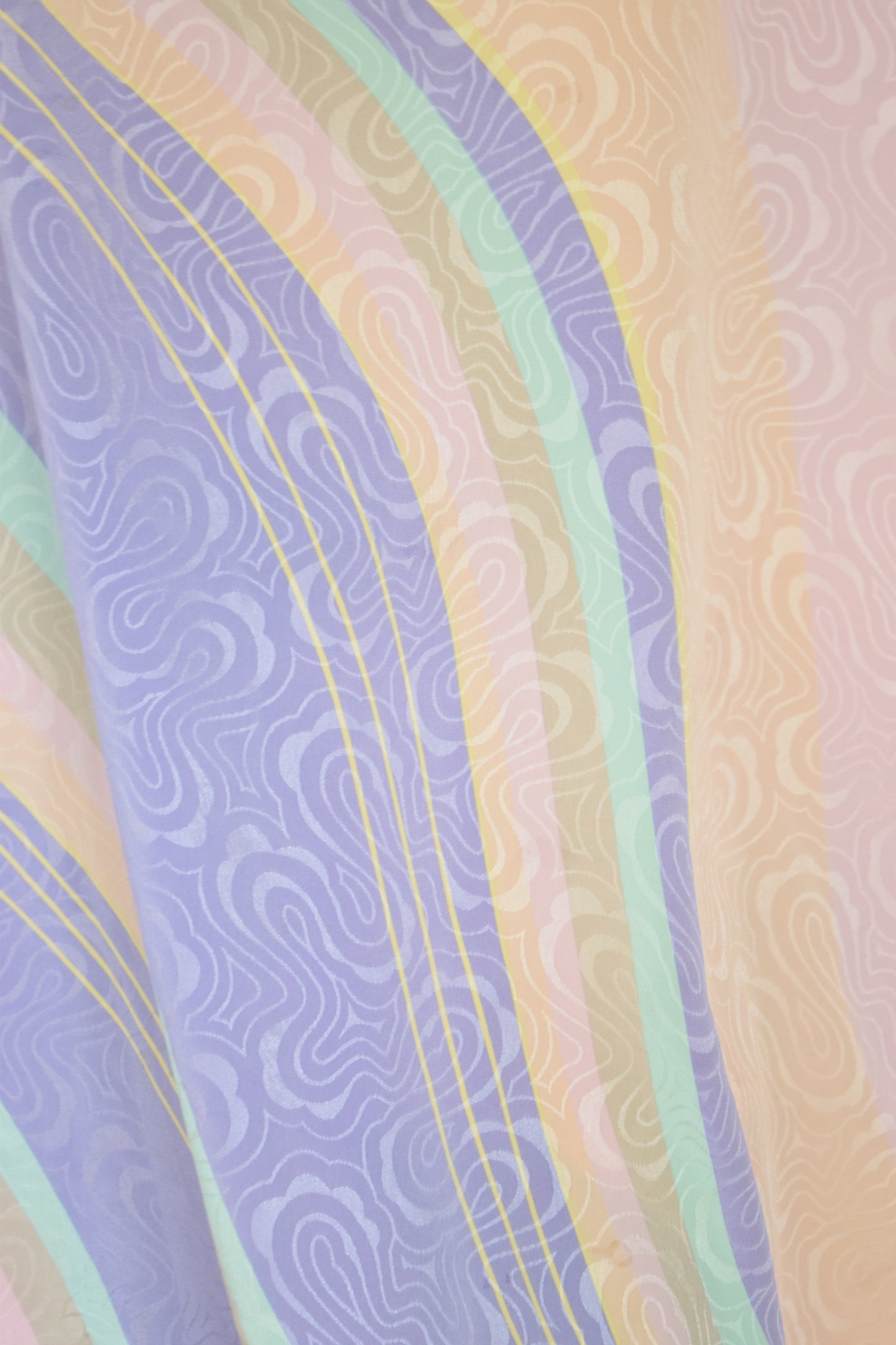 80s SILKY PASTEL CAFTAN - XL