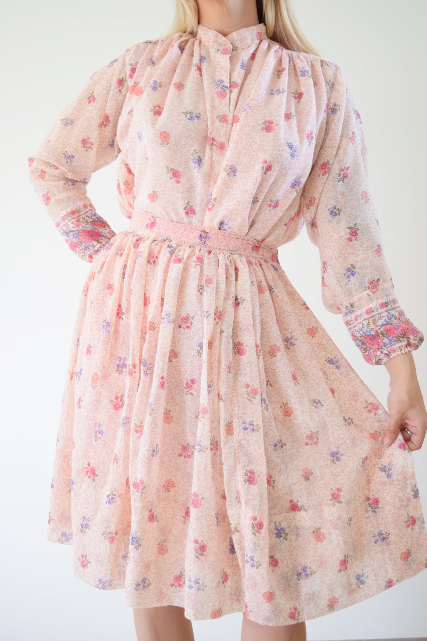 60S 2 PIECE FLORAL SET - XS/S