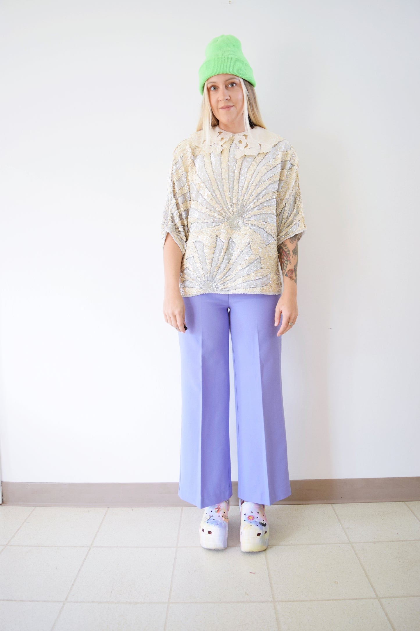 1940S SEQUIN BLOUSE - M/L