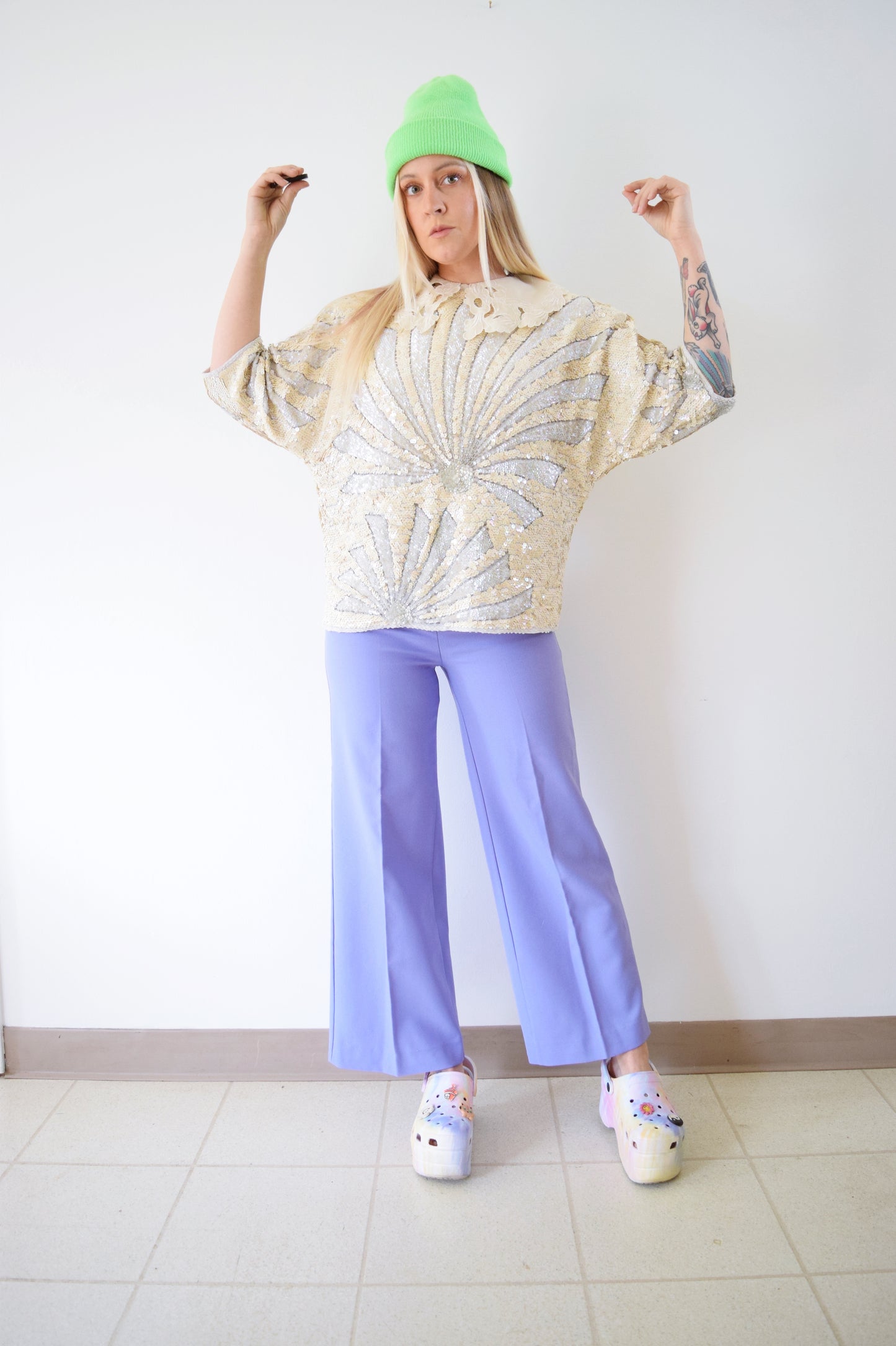 1940S SEQUIN BLOUSE - M/L