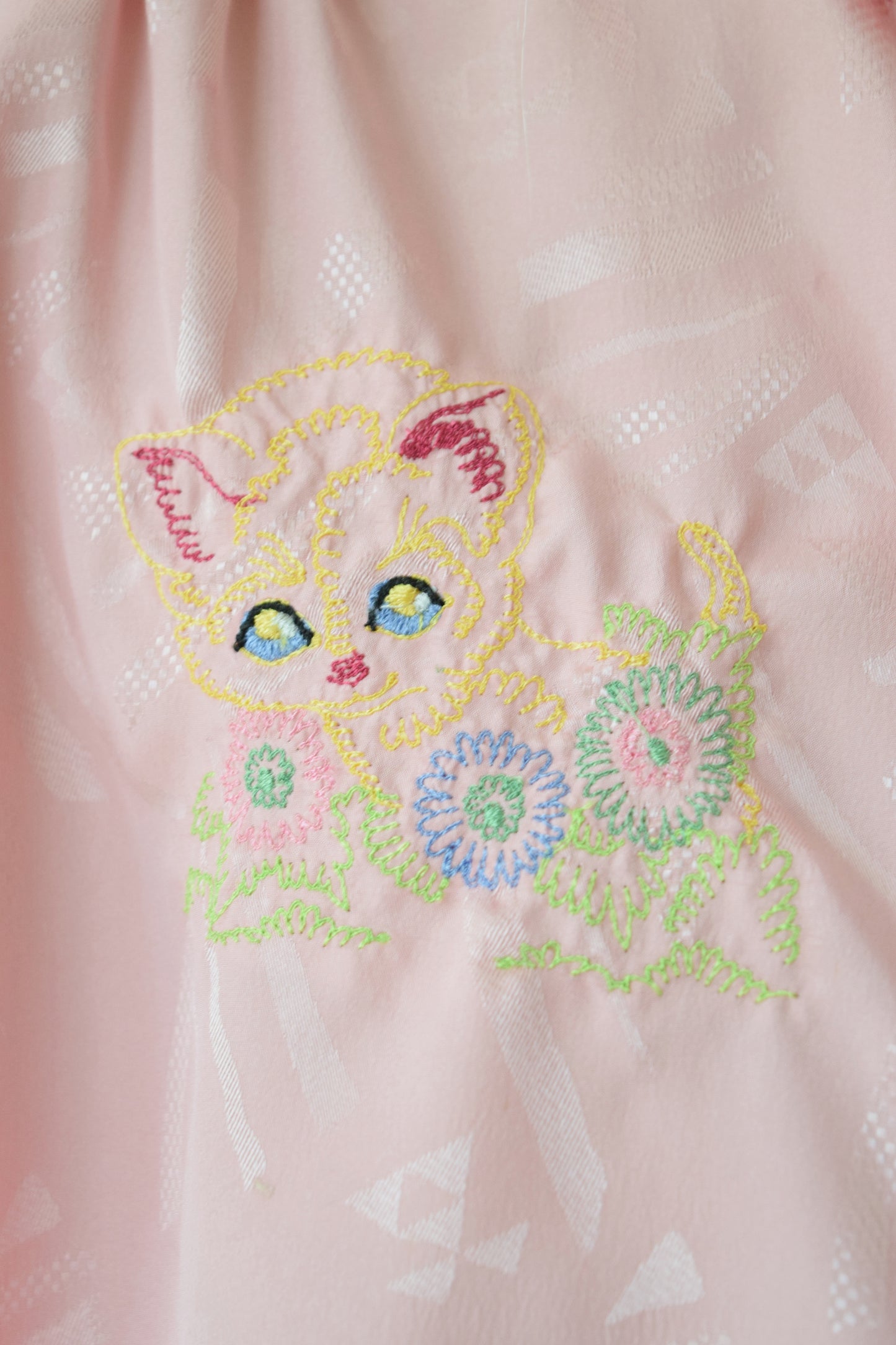 EMBROIDERED IRIDESCENT PINK BLOUSE - MEDIUM