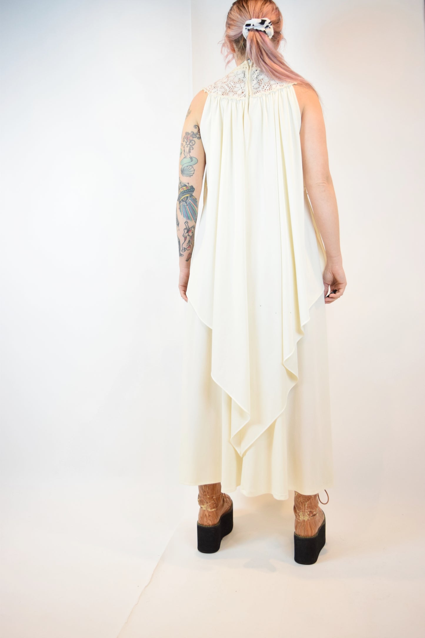 60s BOHEMIAN LACE BUST MIDI - SMALL