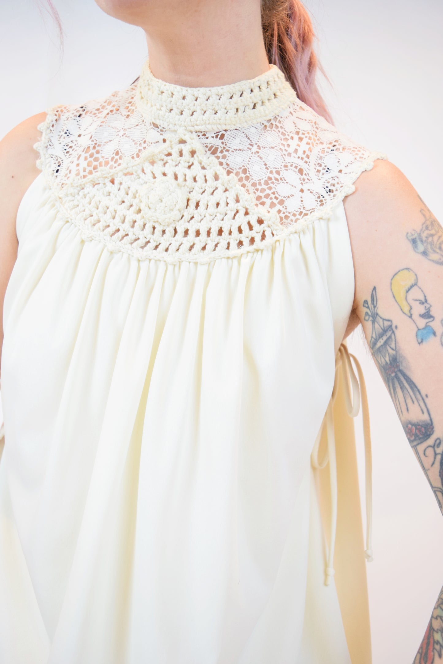 60s BOHEMIAN LACE BUST MIDI - SMALL