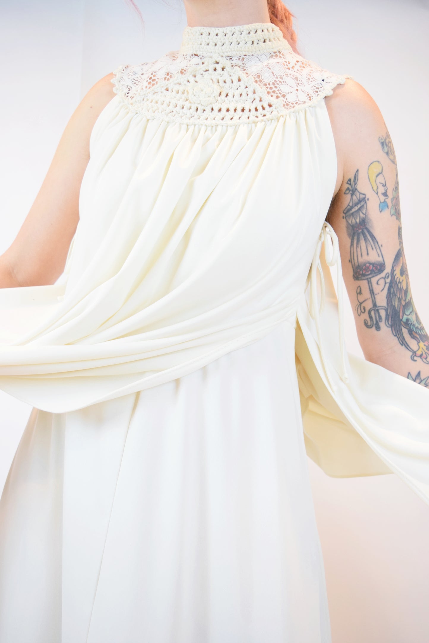 60s BOHEMIAN LACE BUST MIDI - SMALL