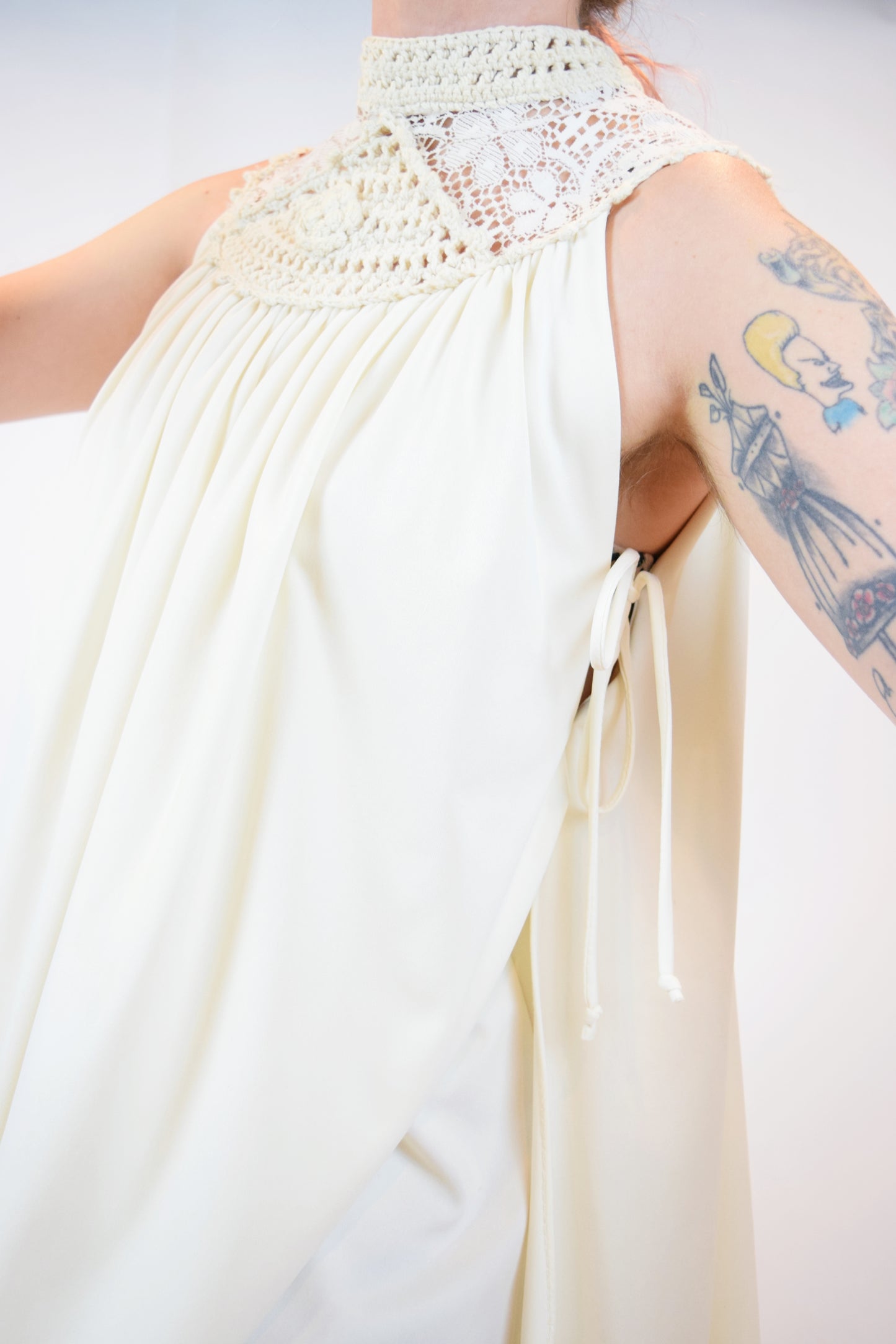 60s BOHEMIAN LACE BUST MIDI - SMALL