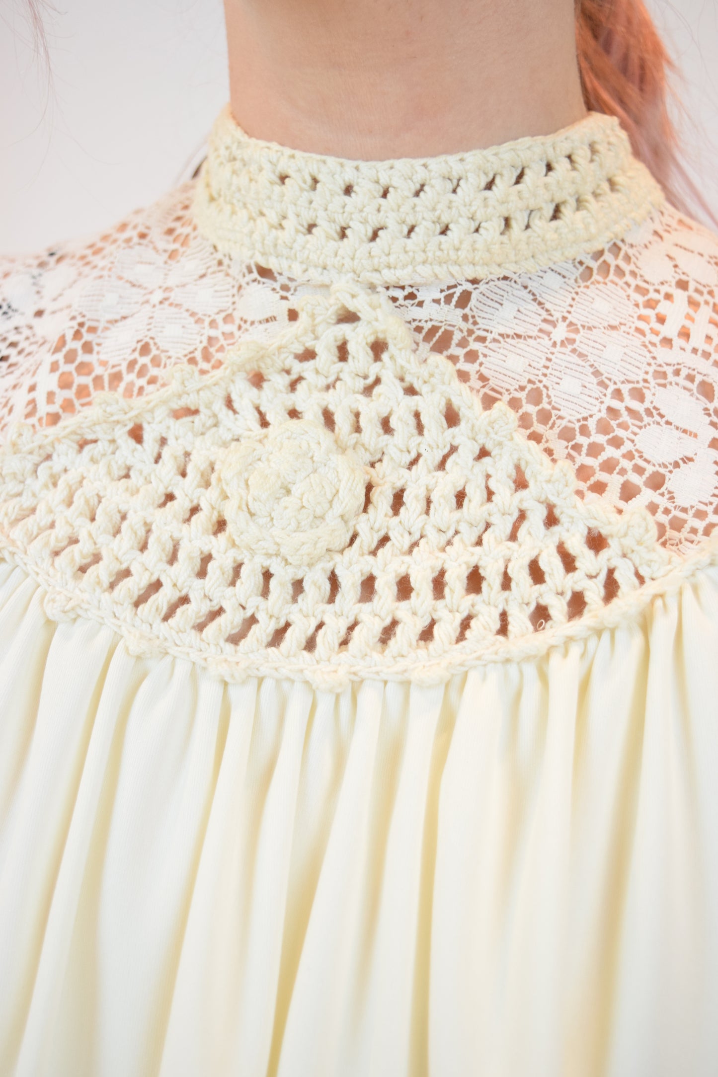 60s BOHEMIAN LACE BUST MIDI - SMALL
