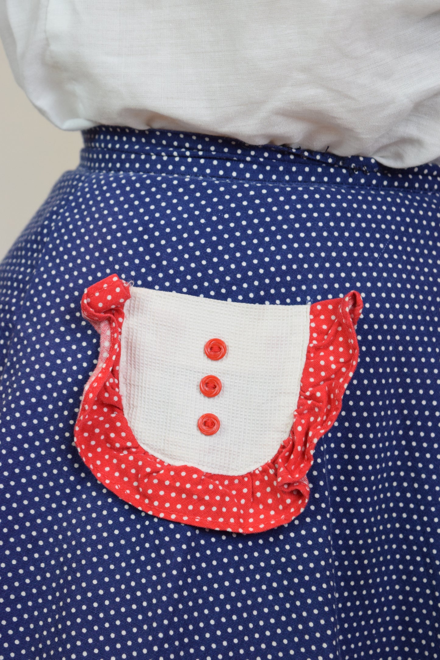 50s POLKADOT CIRCLE SKIRT - 24" WAIST