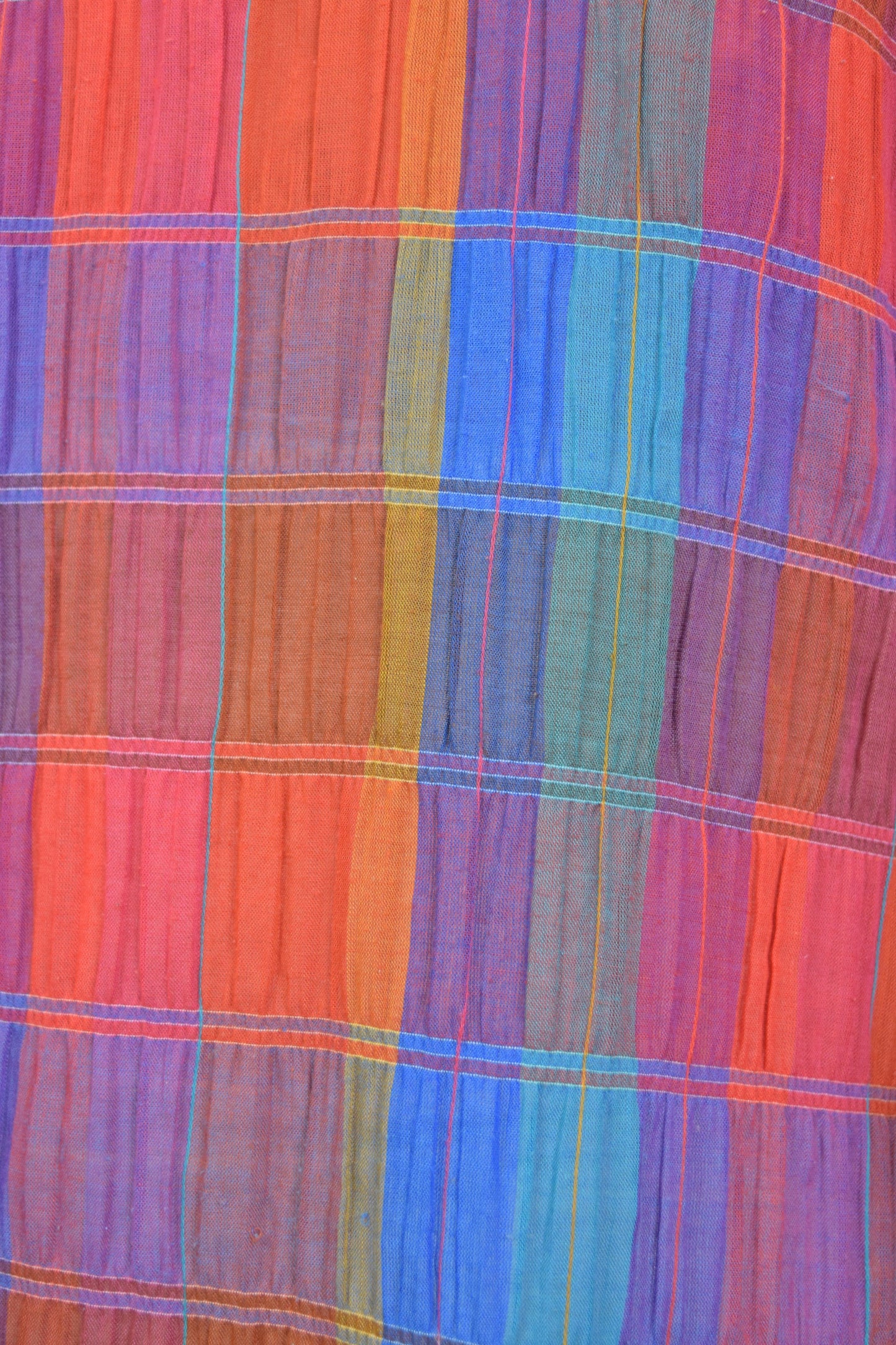 70s BOHEMIAN RAINBOW BLOUSE - M/L