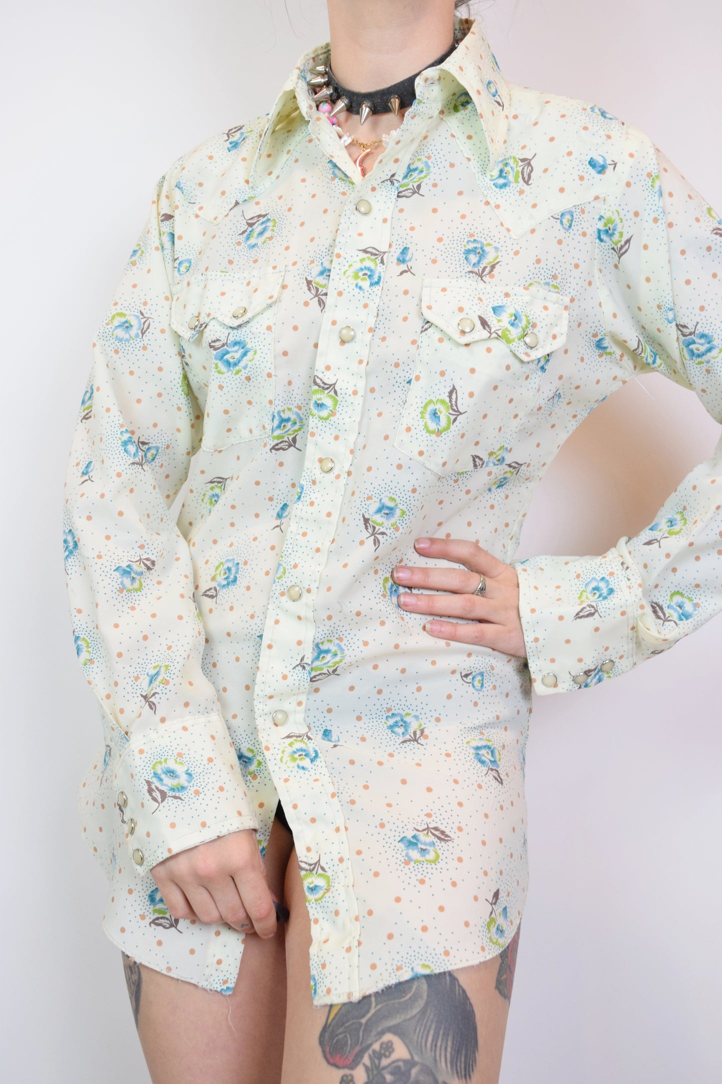 60s PEARL SNAP BUTTON UP - SMALL